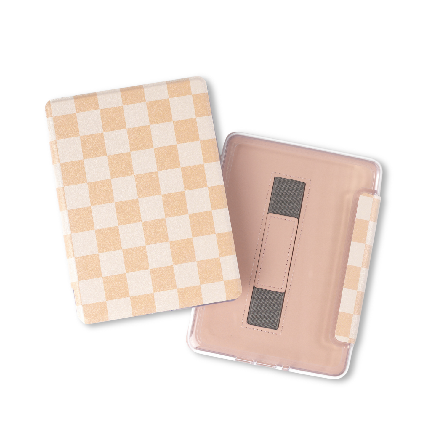 Latte Checker Clear Back Kindle Case: Kindle Paperwhite (12th Generation)