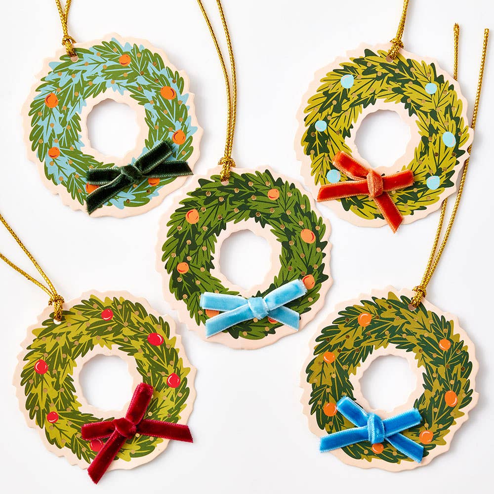 Eclectic Christmas Wreath Hang Tags