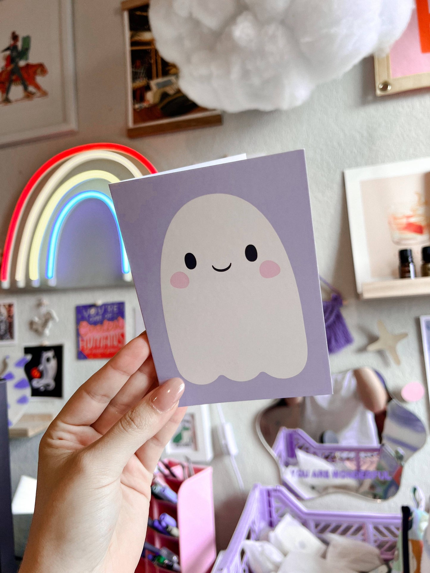 Ghost Halloween Greeting Card