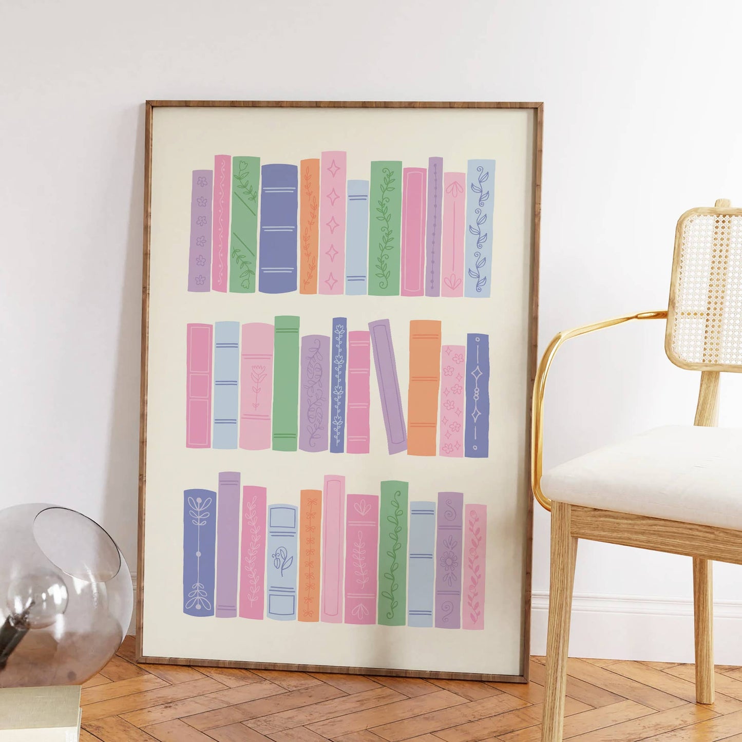 Handdrawn Books Print: 9x12