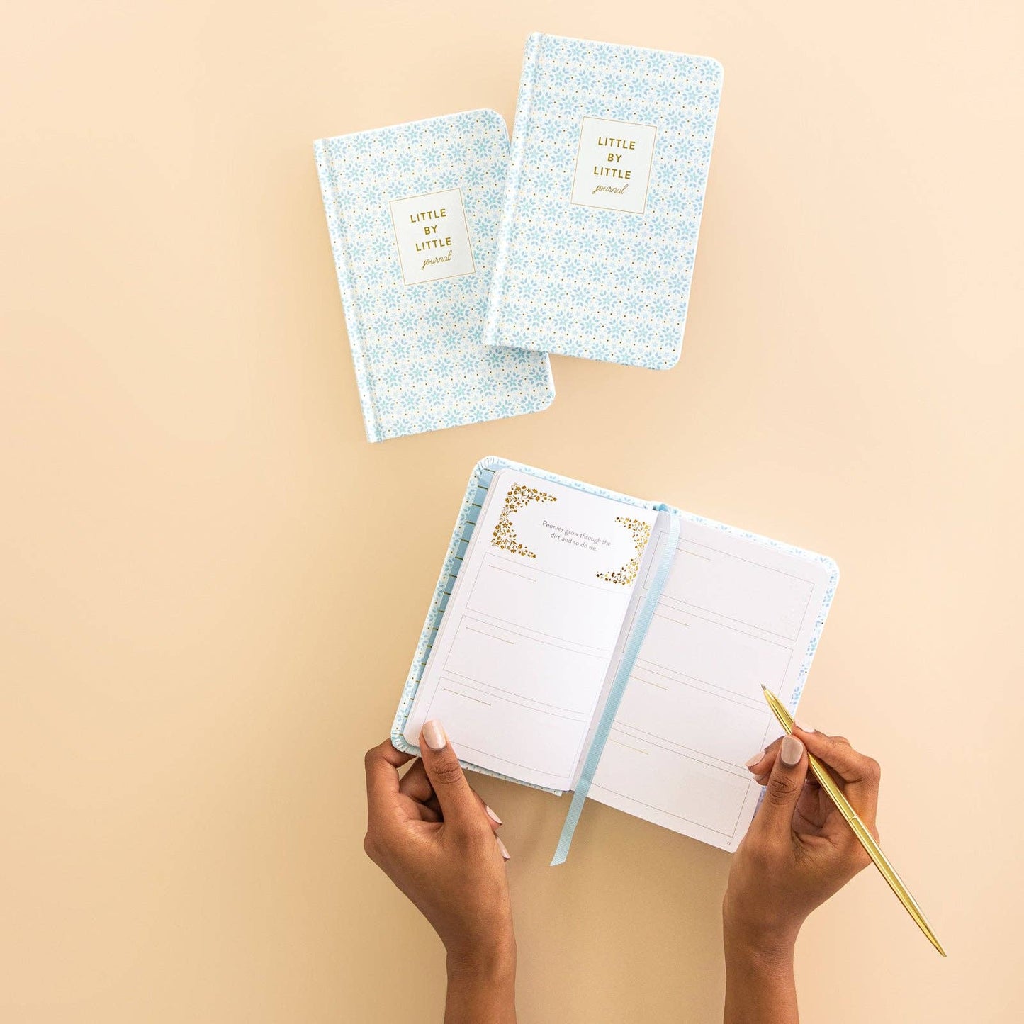 Little-By-Little Journal: Teal Tile