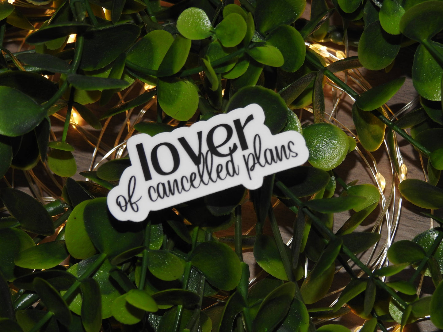 Lover of Cancelled Plans | Decorative Waterproof Sticker