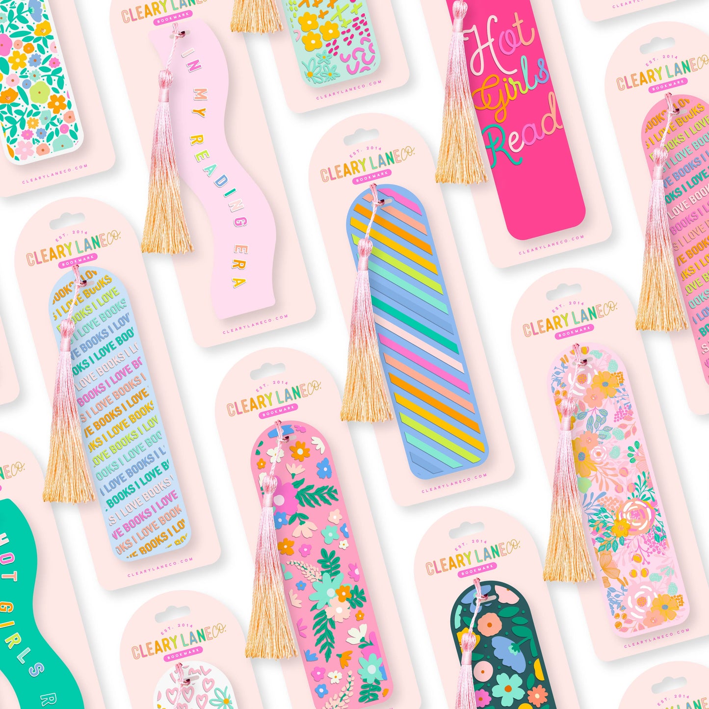 Acrylic Bookmark with Tassel | Hot Girls Read: White