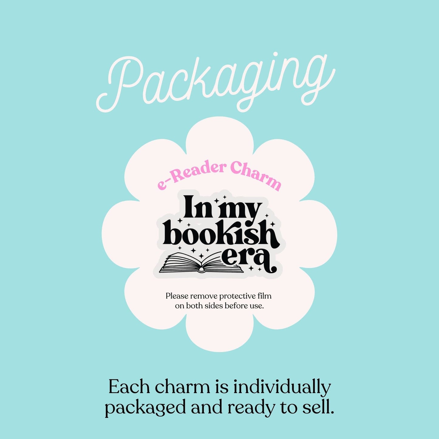 In My Bookish Era Acrylic e-Reader Charm and Dust Plug
