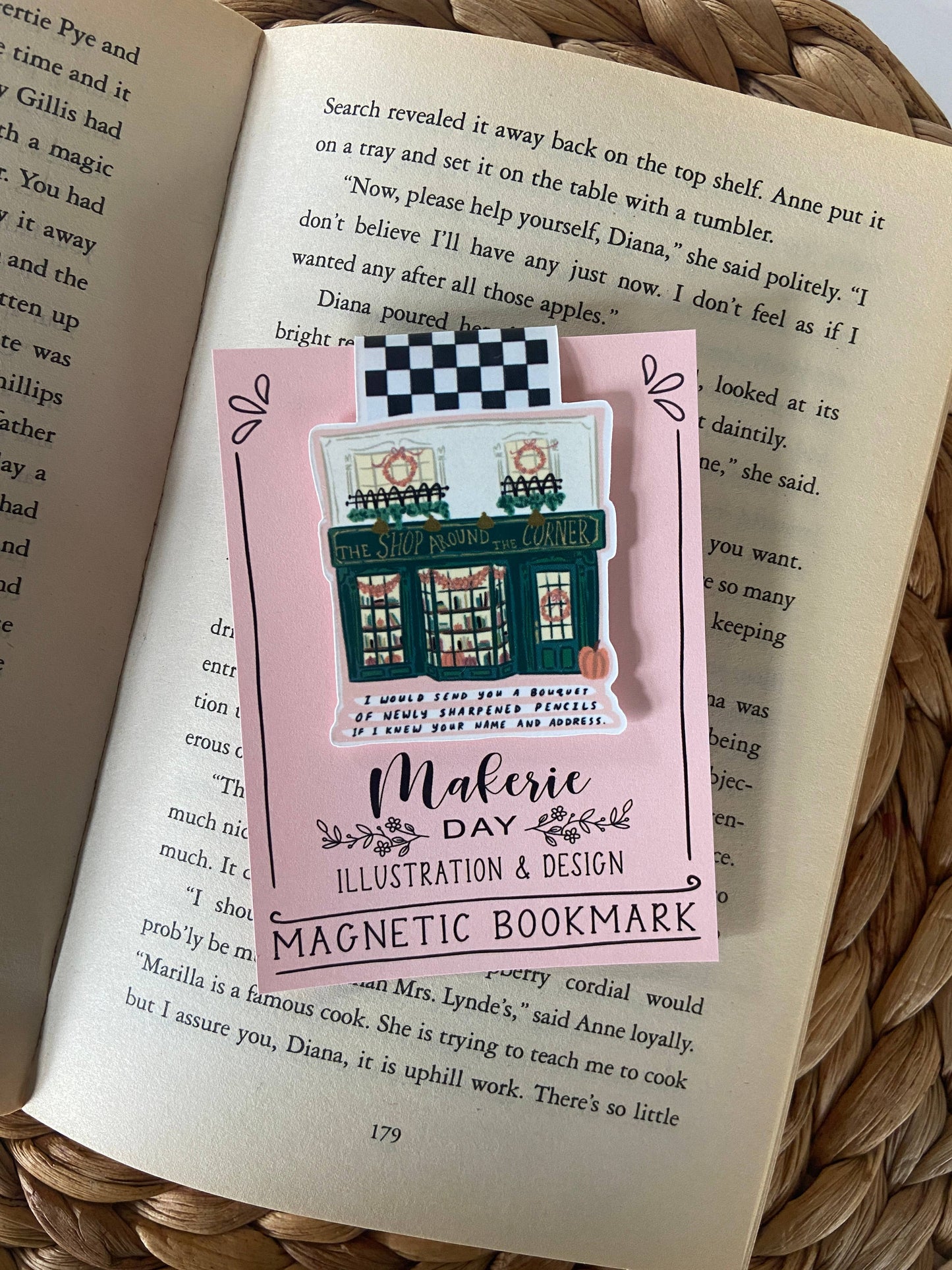 Fall Shop Around the Corner Magnetic Bookmark