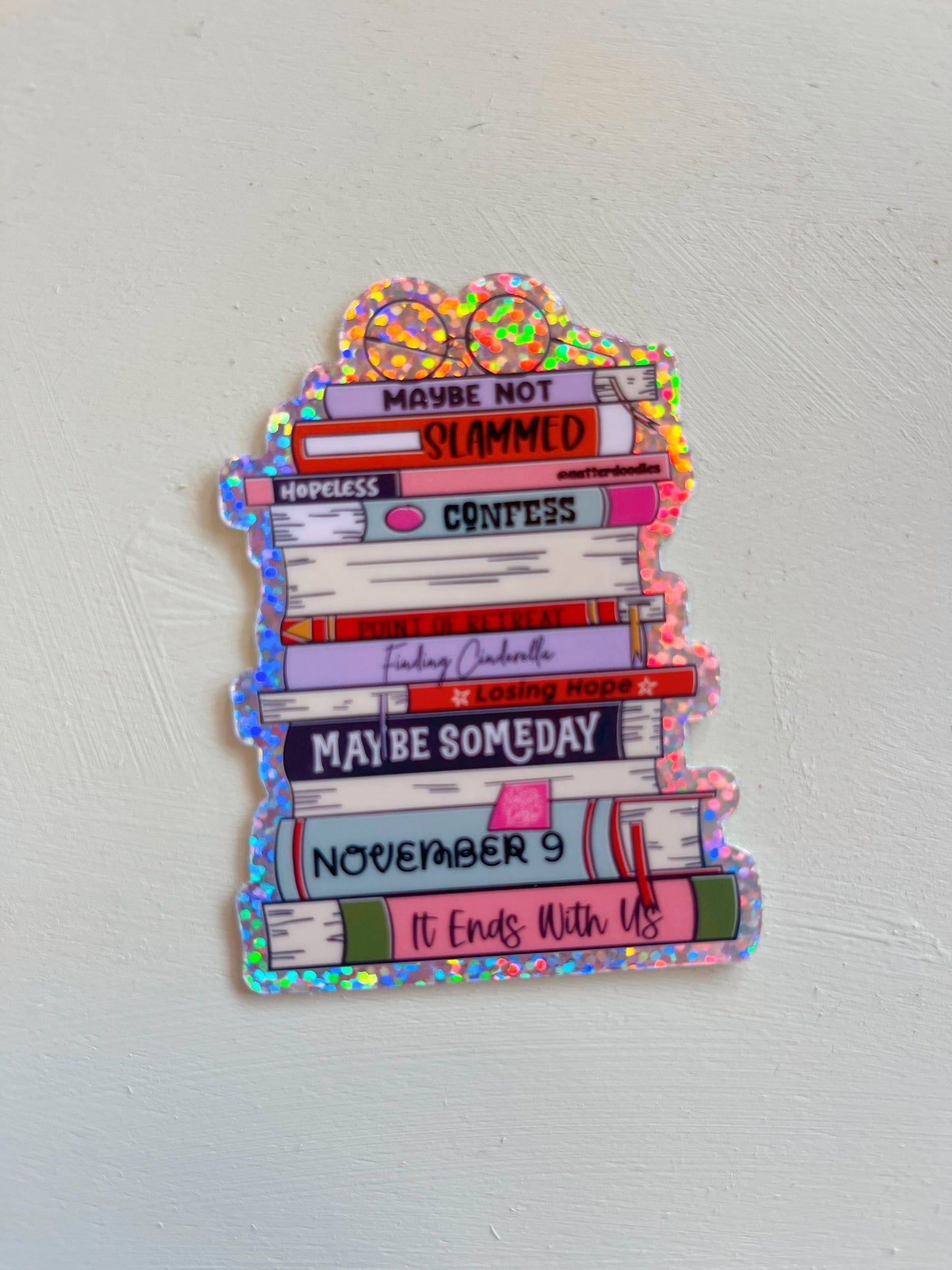 Colleen Hoover Book Stack Sticker - It Ends With Us: Single
