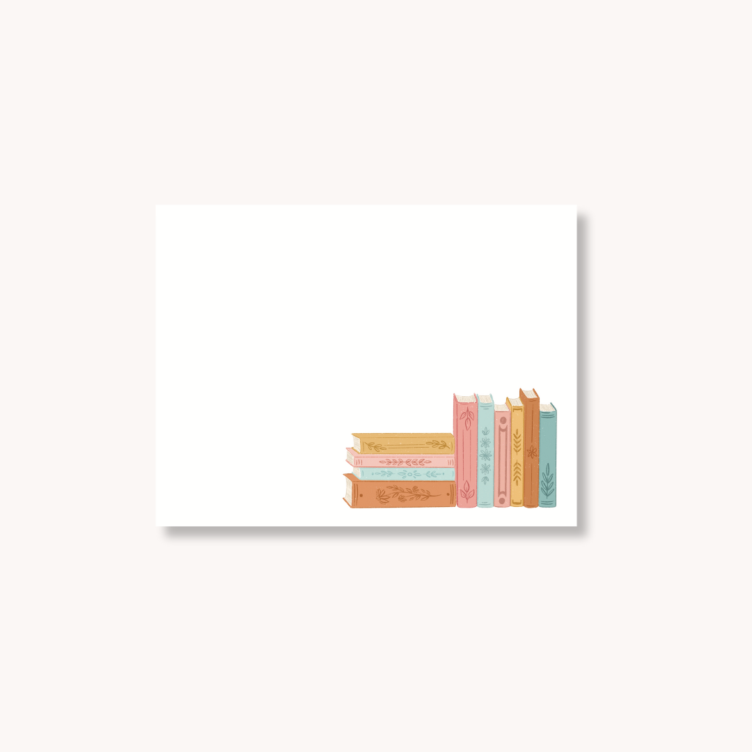 Stack of Books Sticky Note,