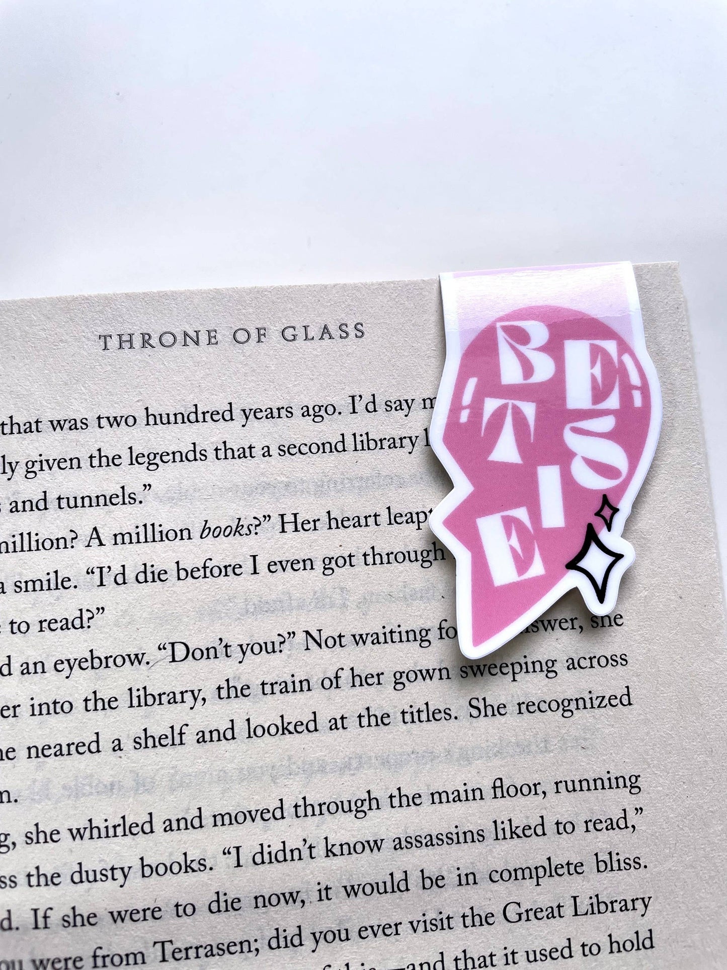 Book Bestie Friendship Heart Necklace Style BFF | Magnetic: Gloss / Set of 2