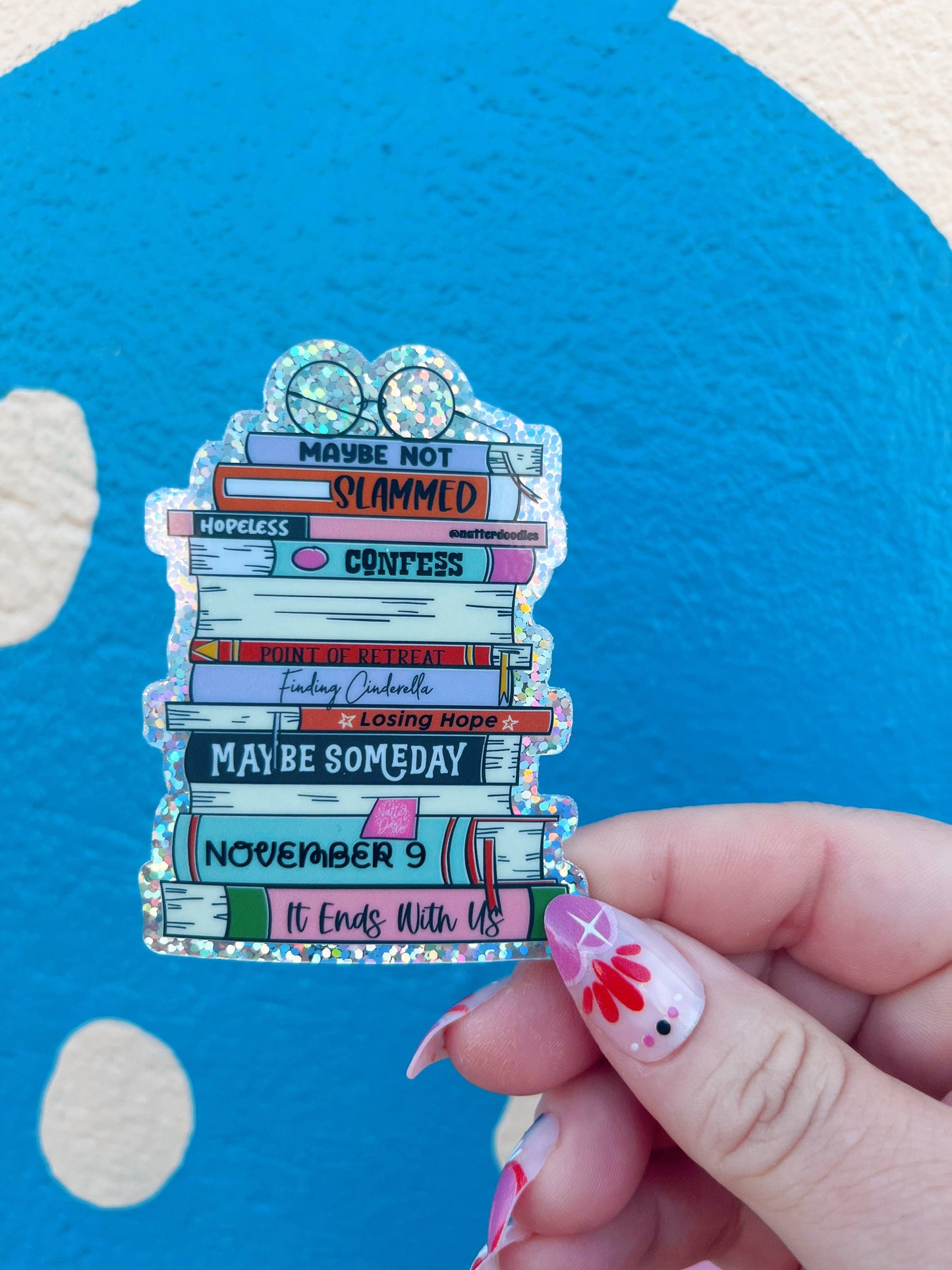 Colleen Hoover Book Stack Sticker - It Ends With Us: Single
