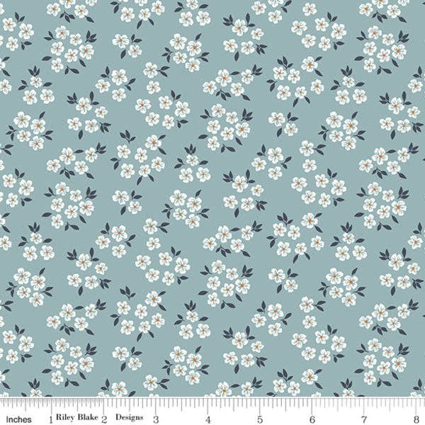 Ditsy Floral in Cornflower: Mini