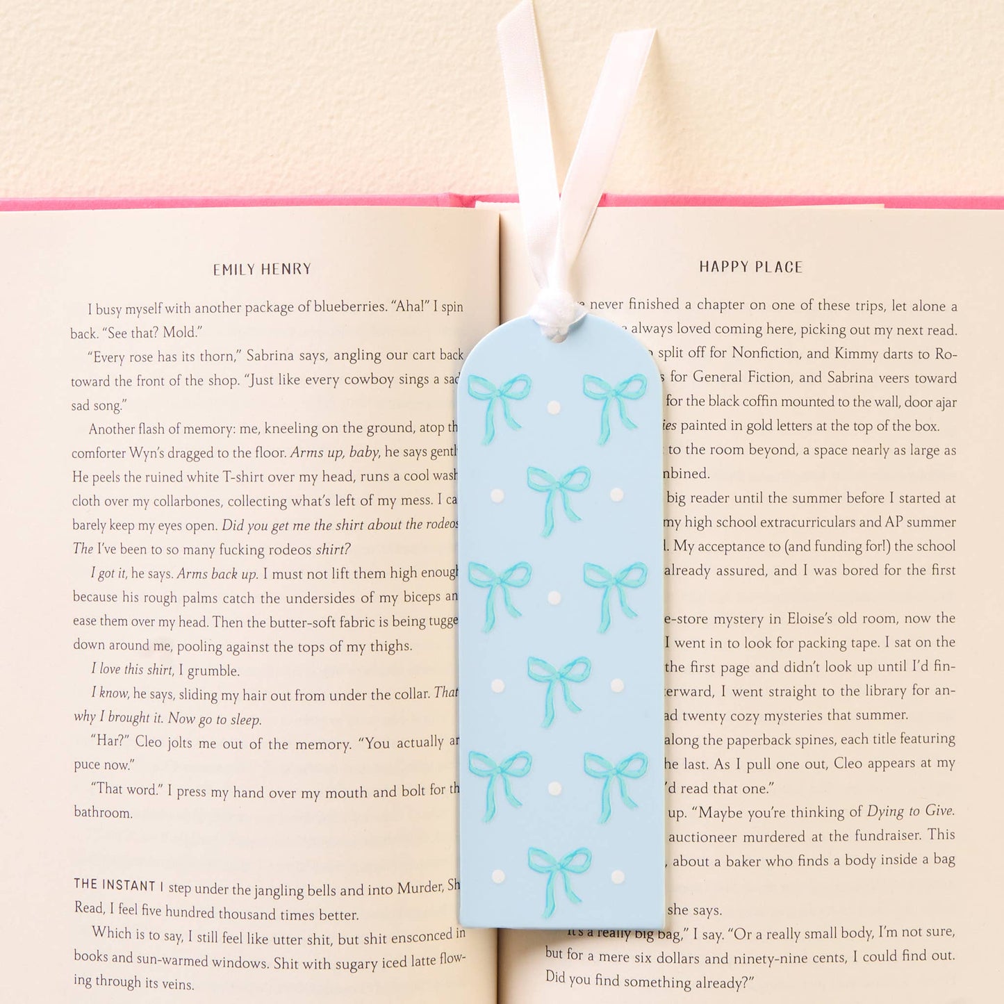 Acrylic Bookmark-Bows Blue