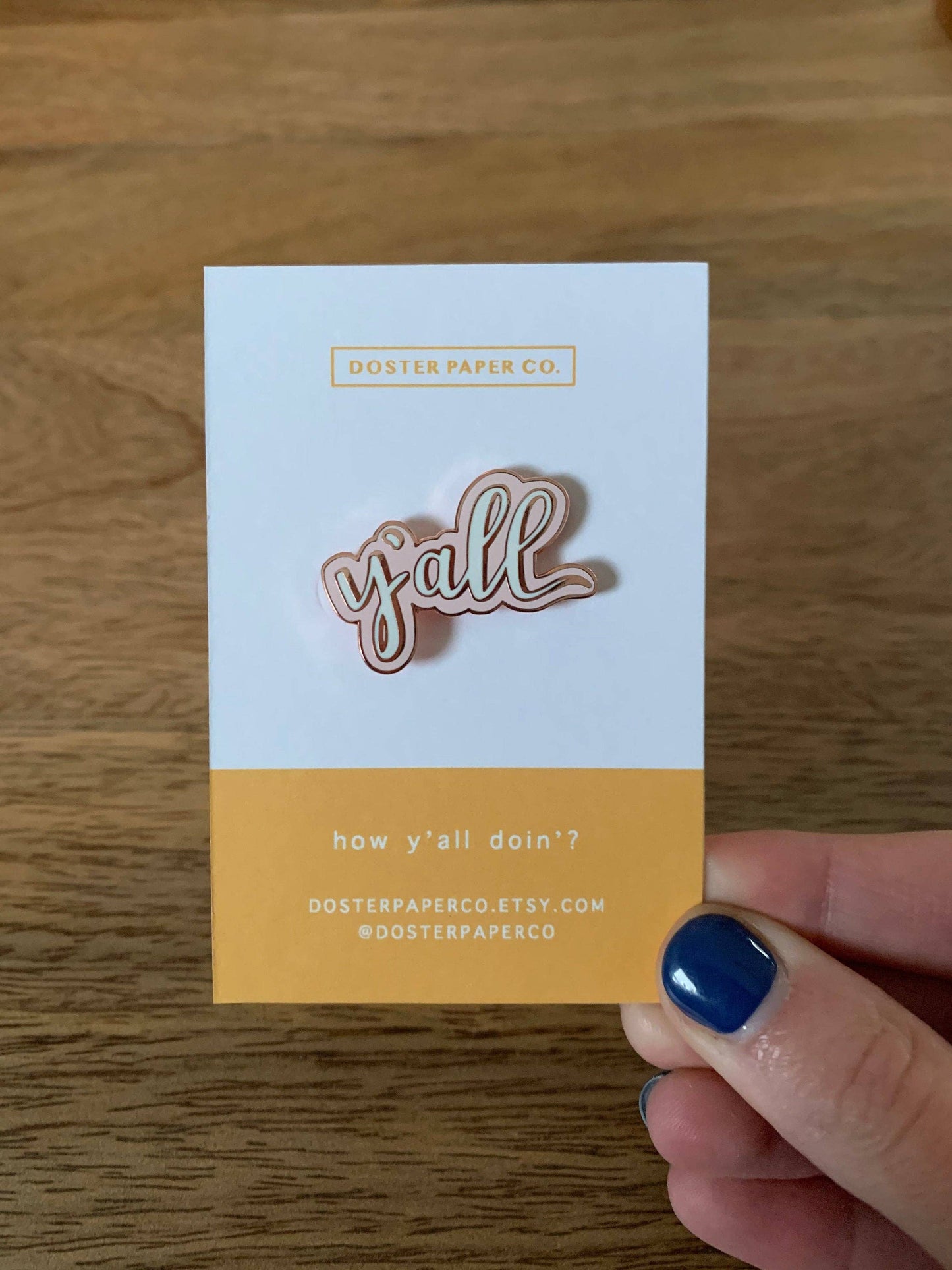 Y'all Enamel Pin: Pink