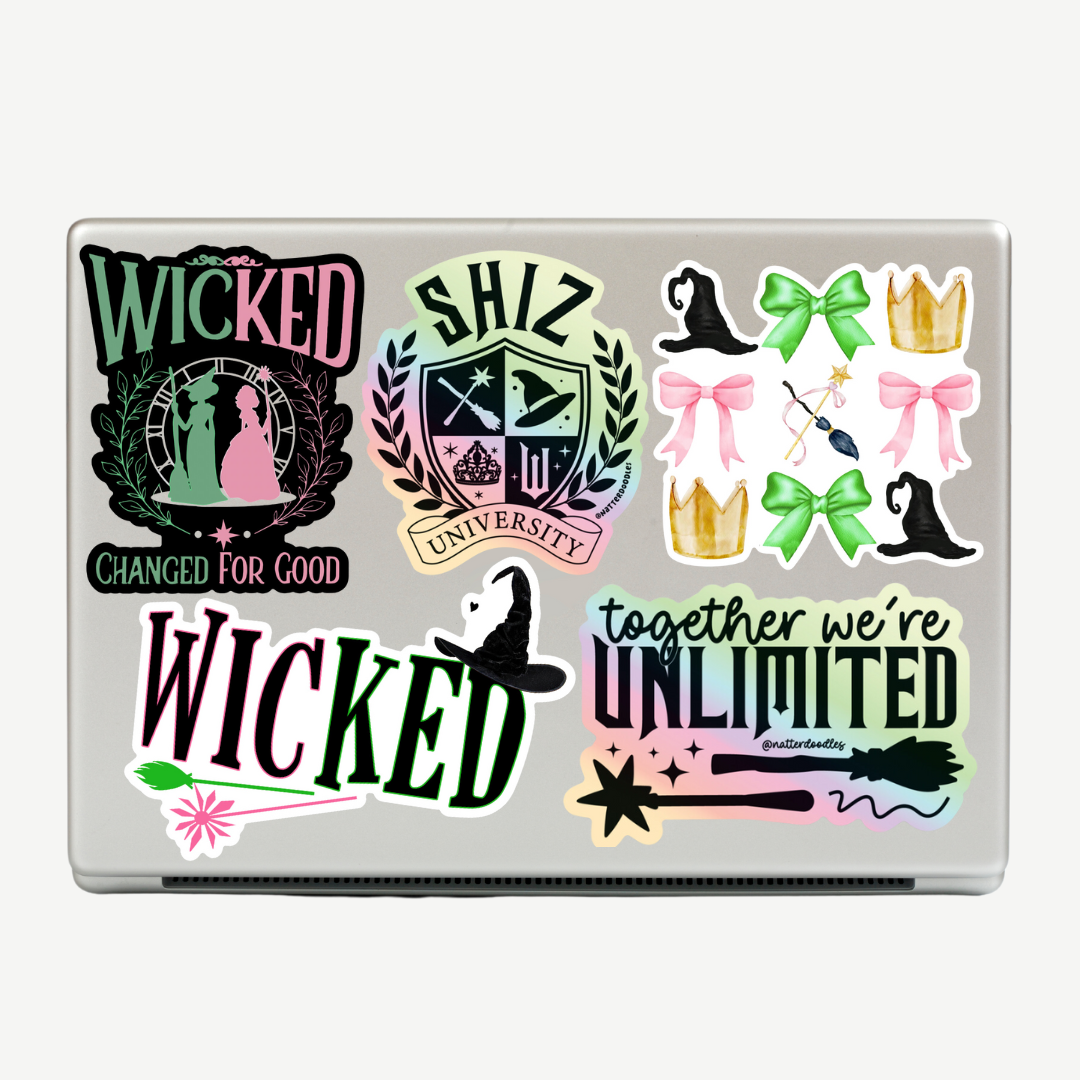 Wicked Movie Musical Elphaba Galinda Witch Crown Sticker: Single