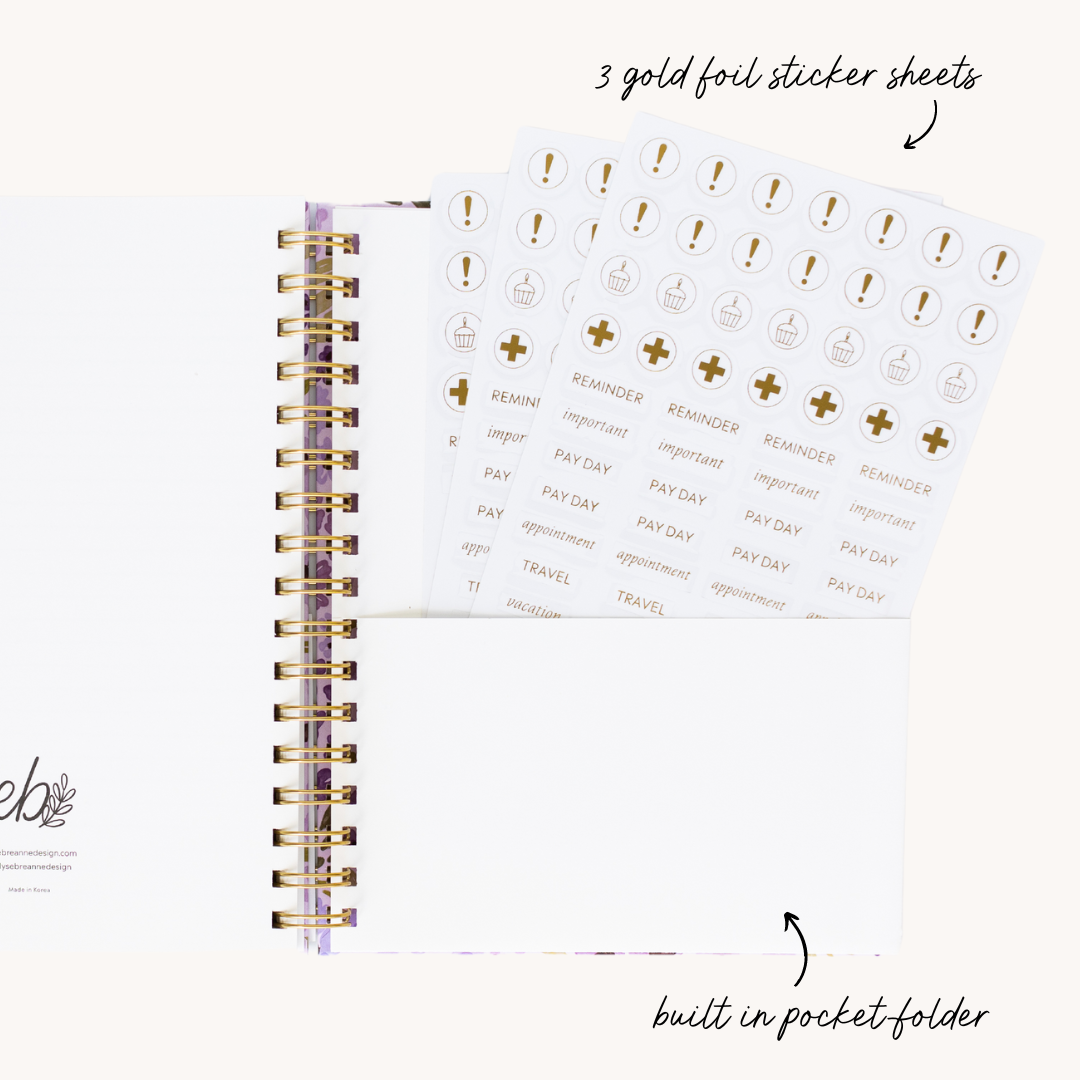 Summer Meadows 2025 Yearly Planner: 8.5x11