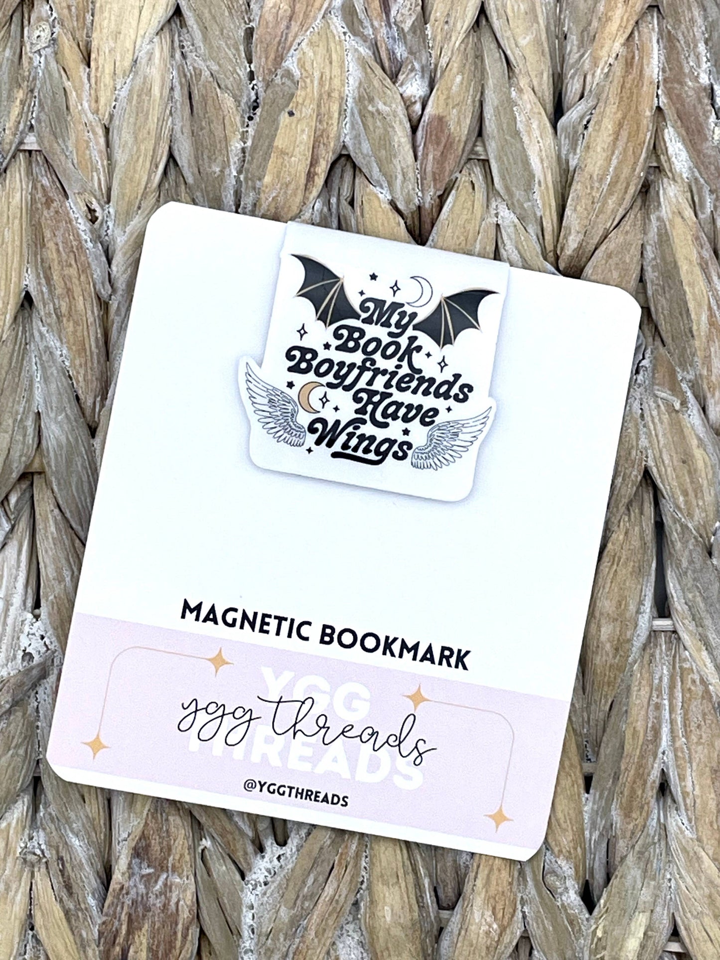 My Book Boyfriends Have Wings | Magnetic Bookmark: Holographic Sparkle