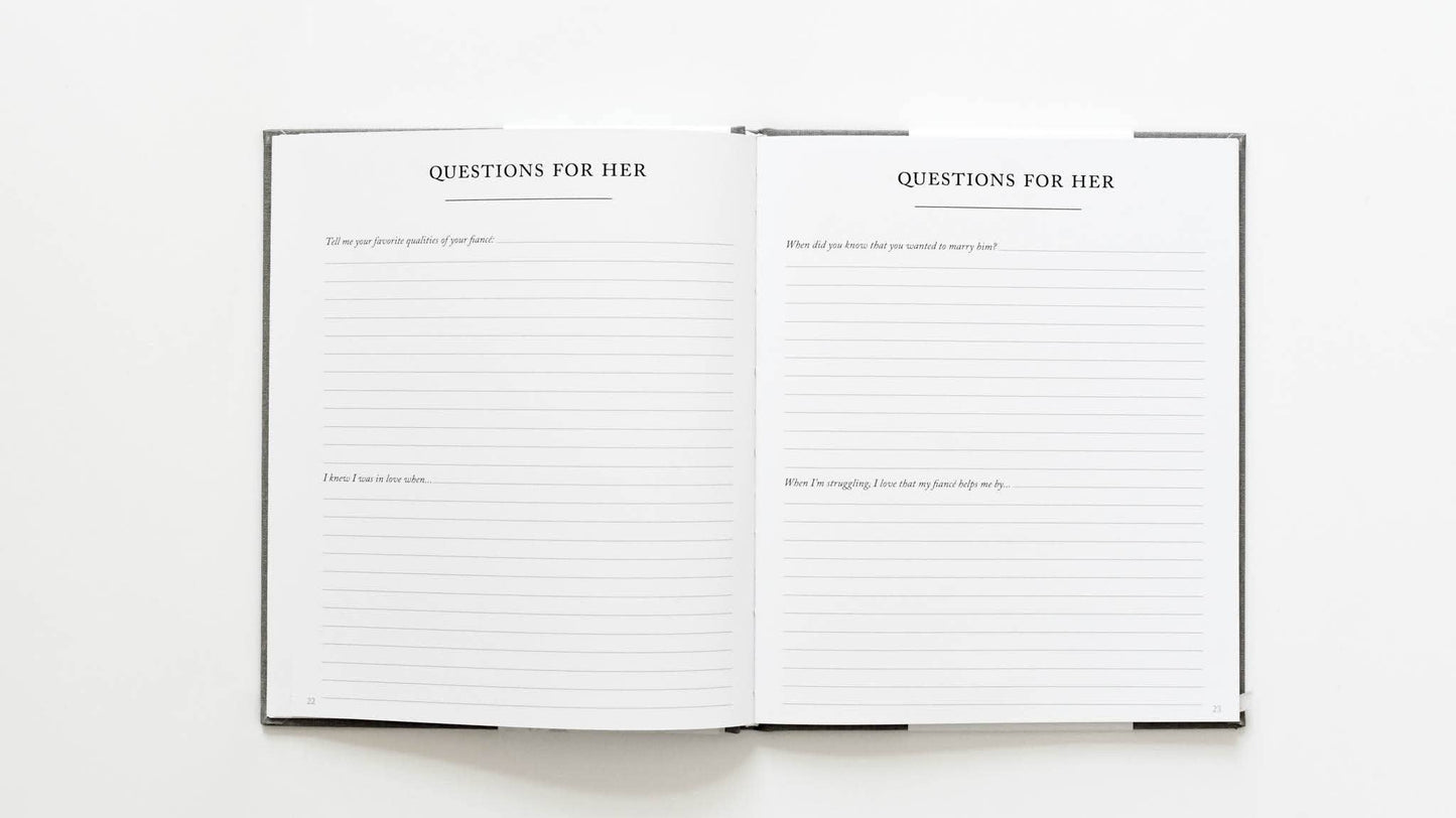 Engagement Journal | Gift for New Brides | Book for Couples: Ivory