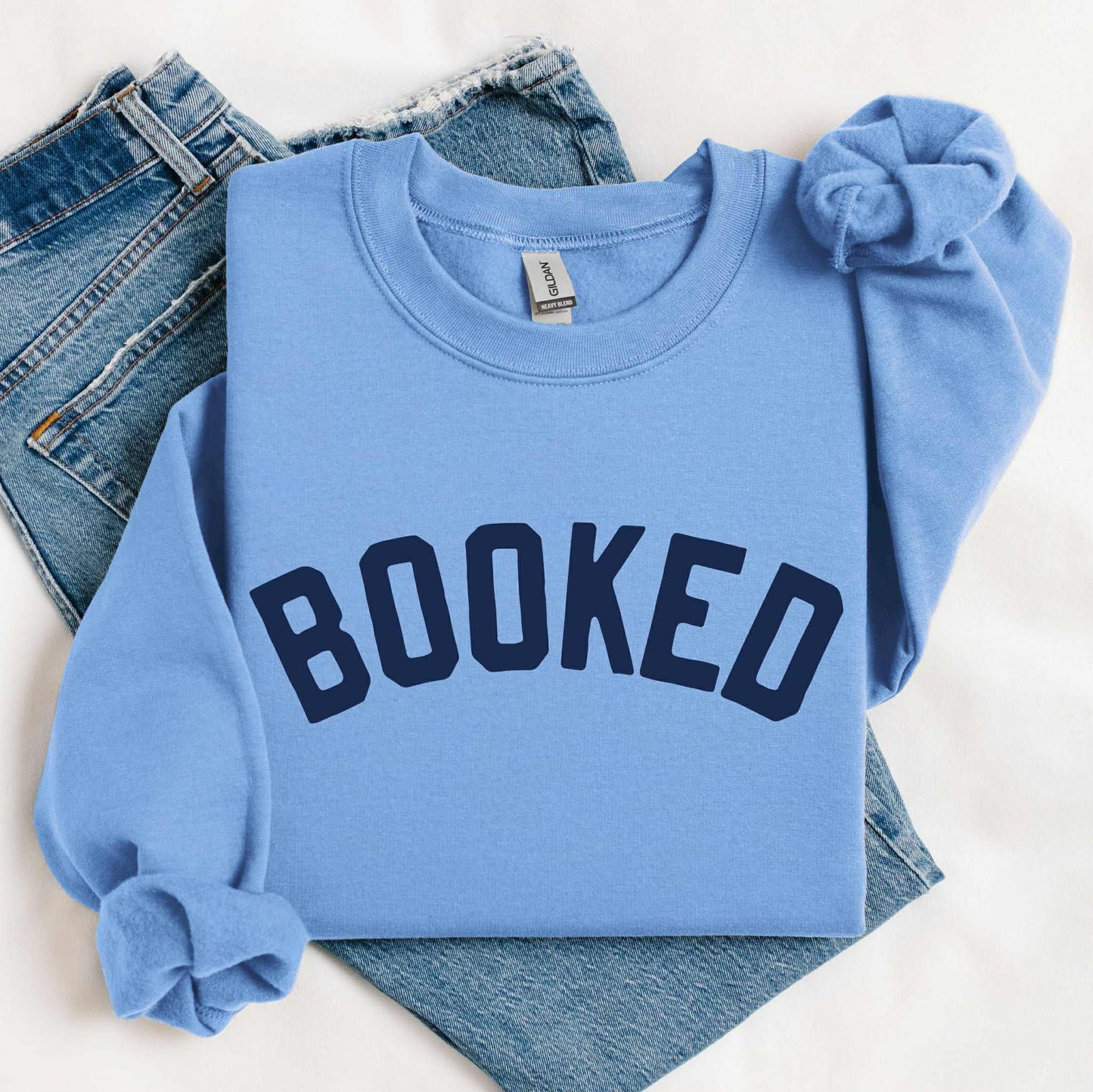Booked Sweatshirt Book Lover Reading Pullover for Shops: Medium