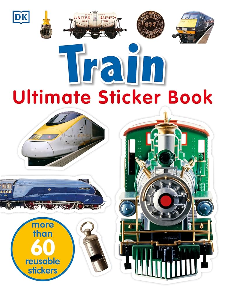 Ultimate Sticker Book: Train: More Than 60 Reusable Full-Color Stickers cover image