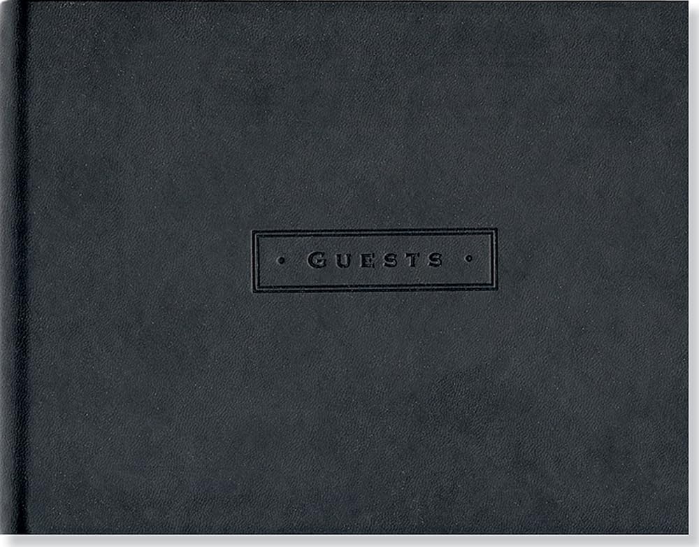 Classic Black Guest Book cover image
