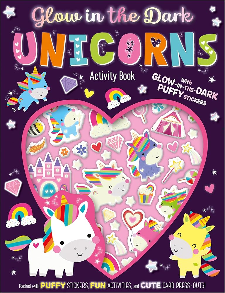 Glow in the Dark Unicorns Activity Book cover image
