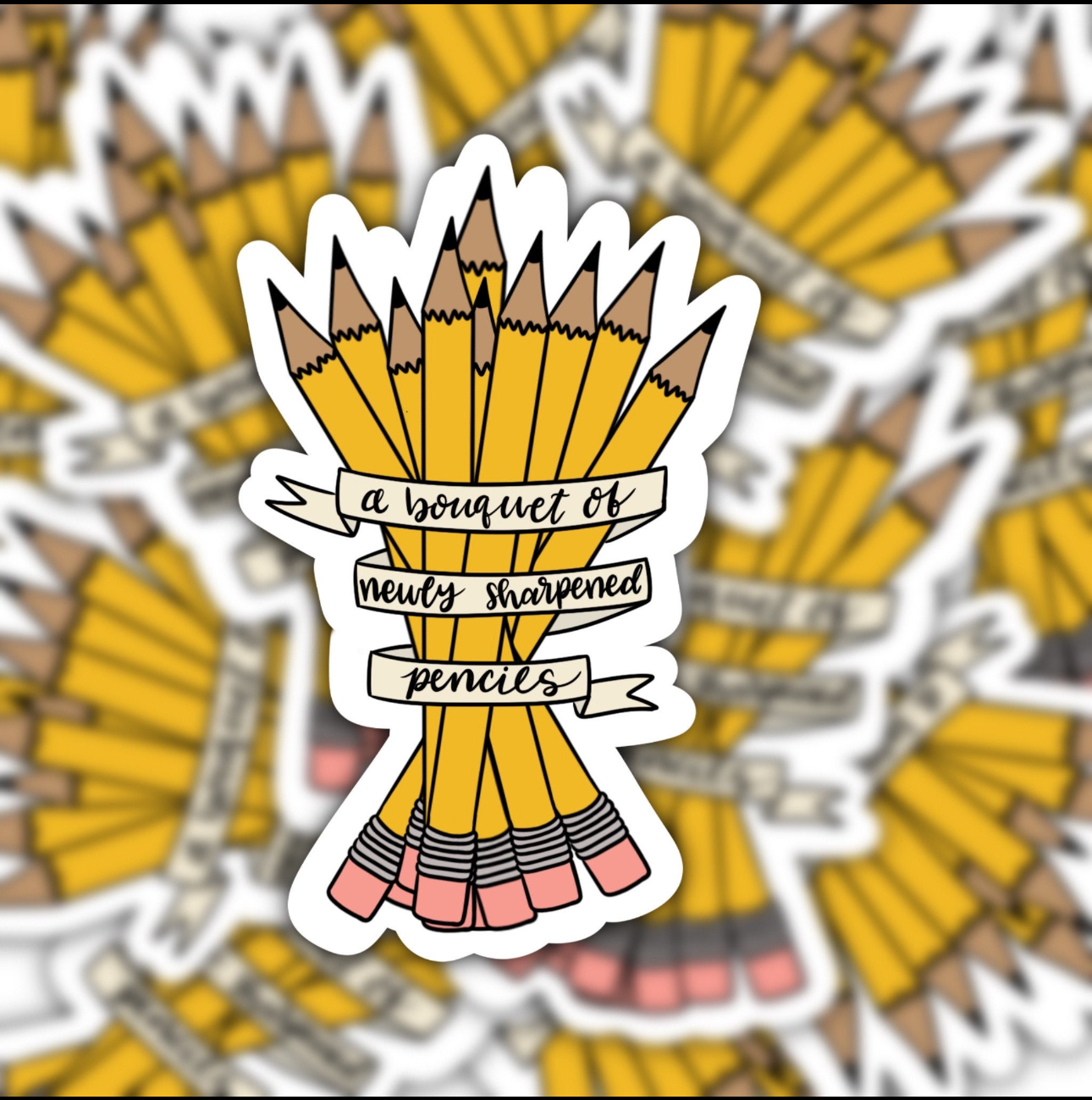 Bouquet of Newly Sharpened Pencils Sticker