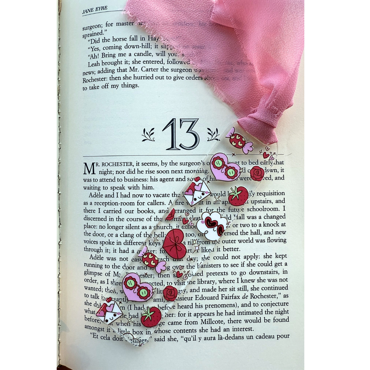 Valentine acrylic bookmarks-uv dtf: Love letters