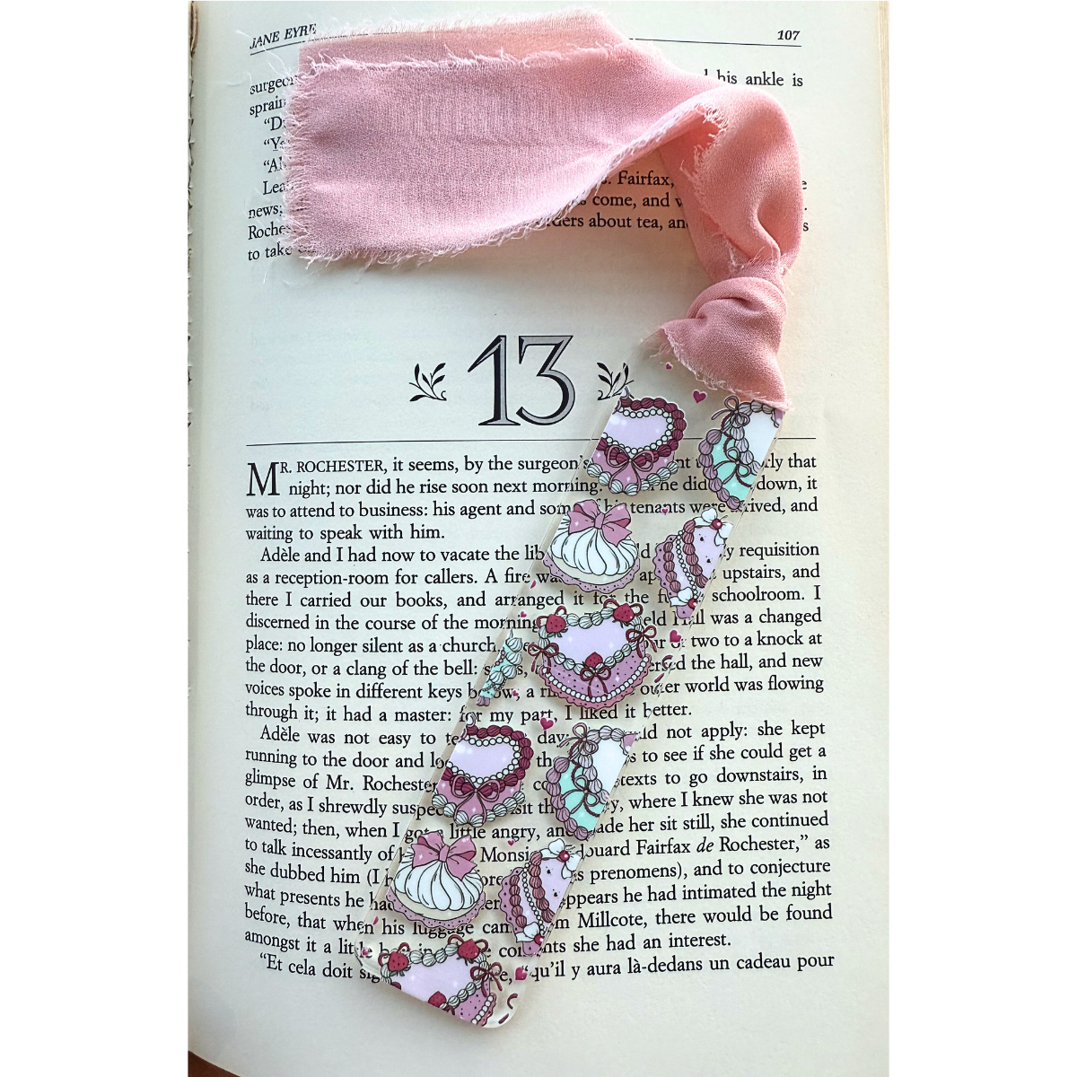 Valentine acrylic bookmarks-uv dtf: Valentines