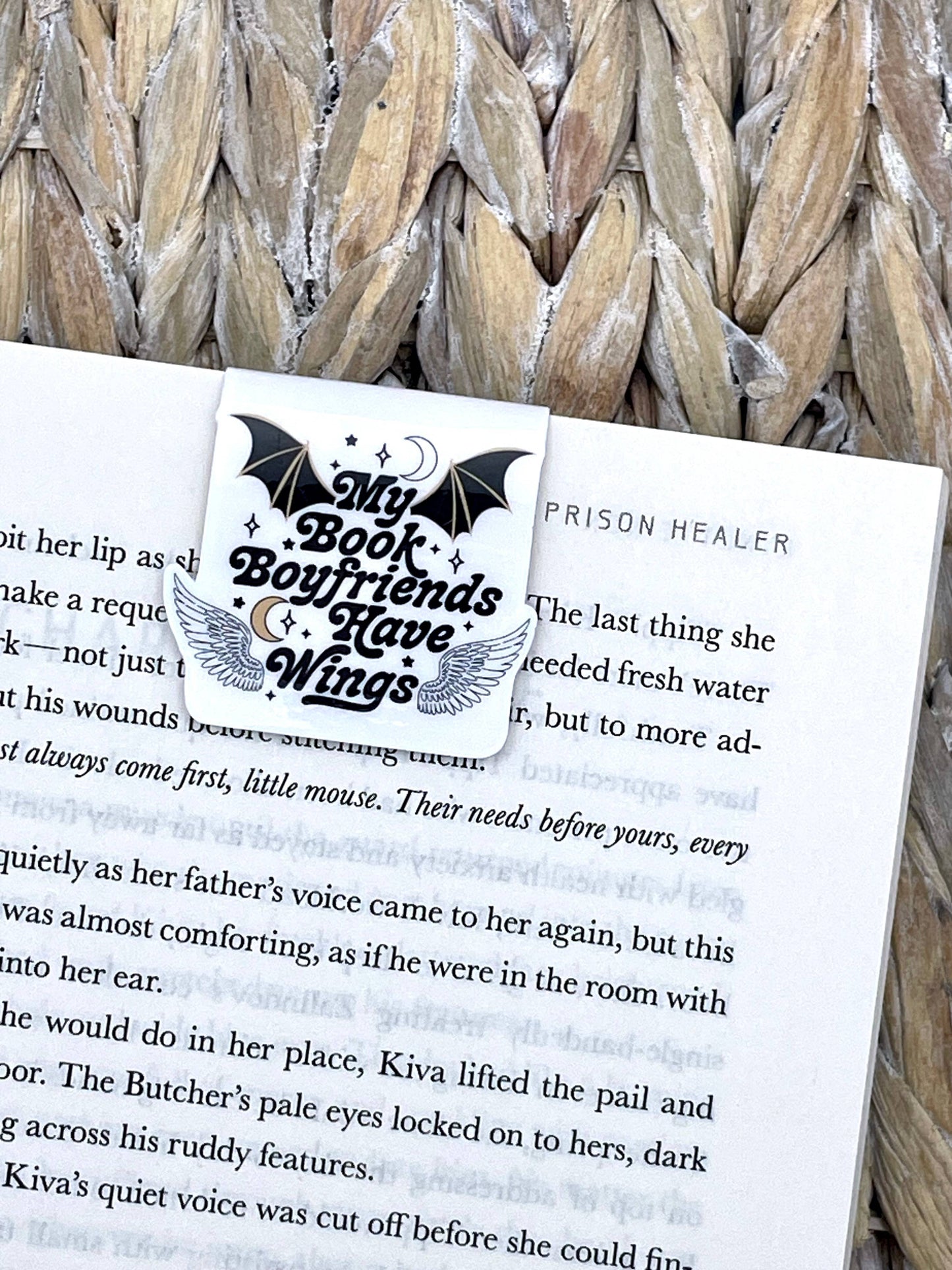 My Book Boyfriends Have Wings | Magnetic Bookmark: Holographic Sparkle