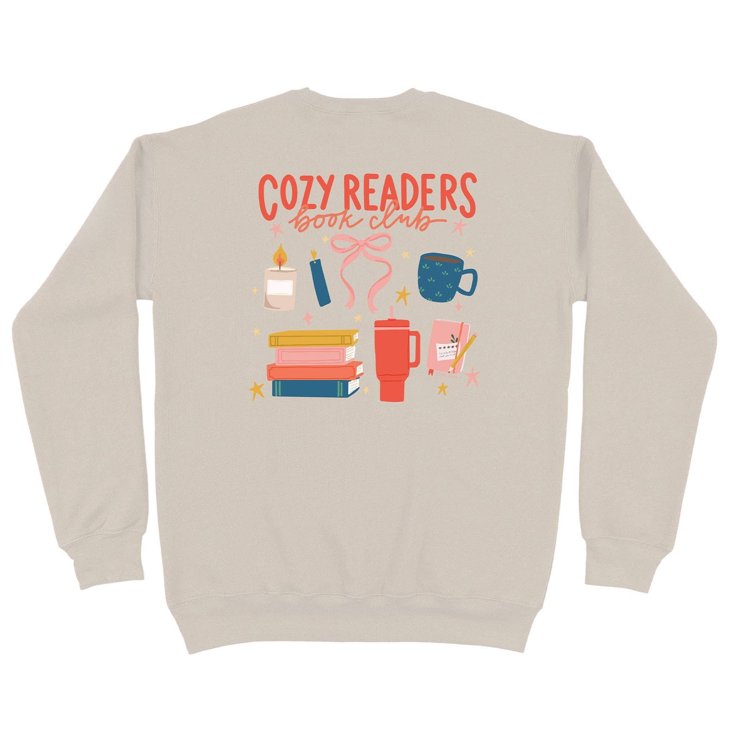 Cozy Readers Book Club Sweatshirt - Heather Dust: L
