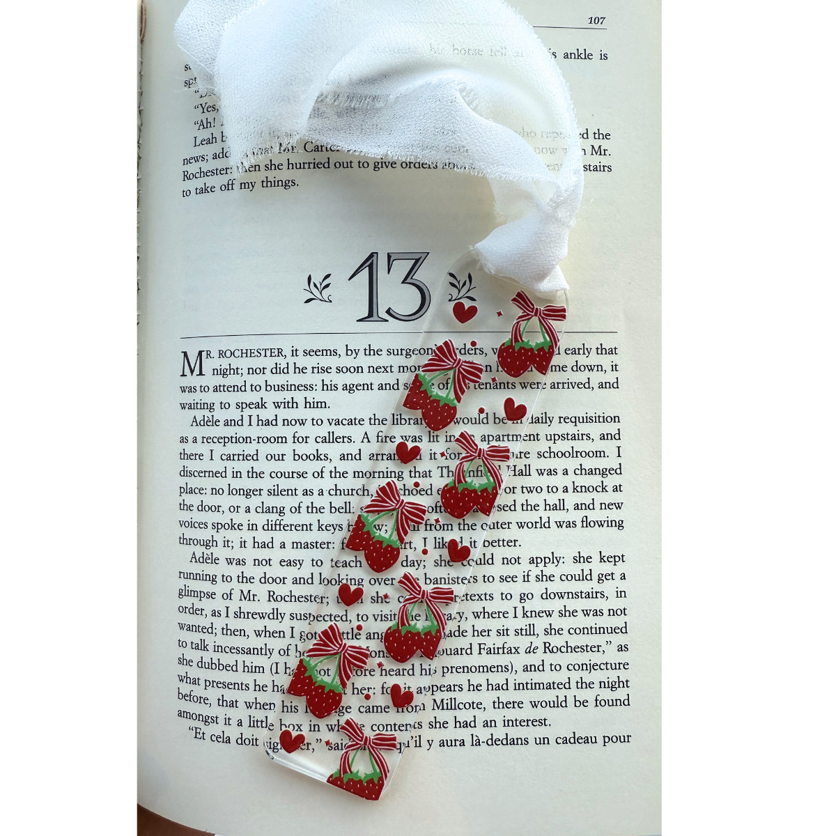 Valentine acrylic bookmarks-uv dtf: Love letters