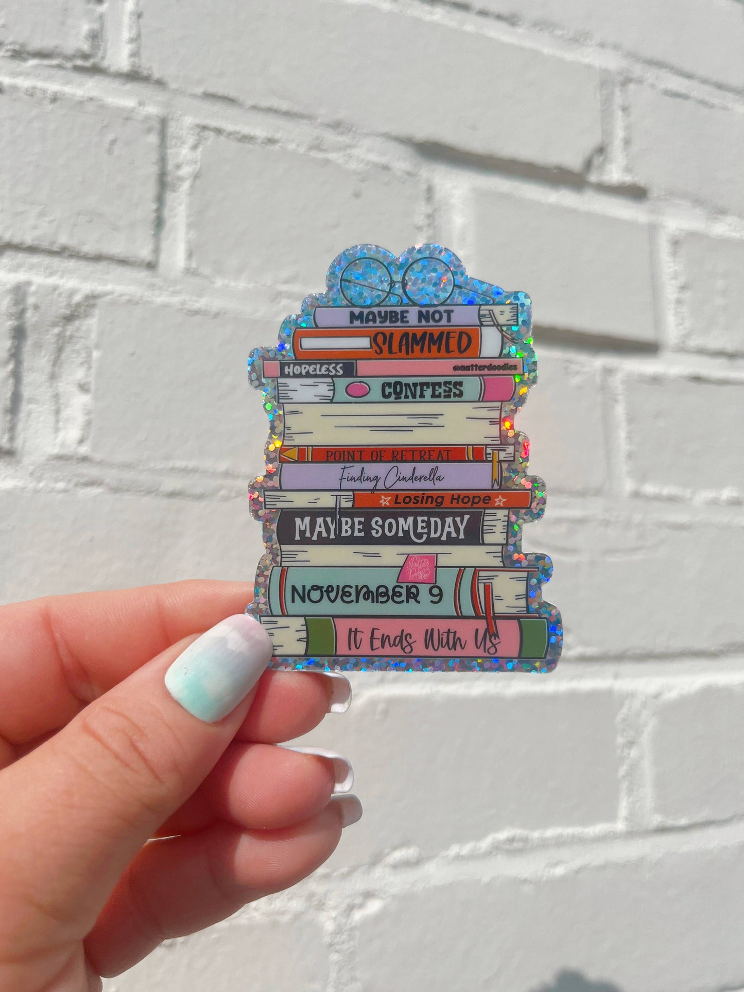 Colleen Hoover Book Stack Sticker - It Ends With Us: Single