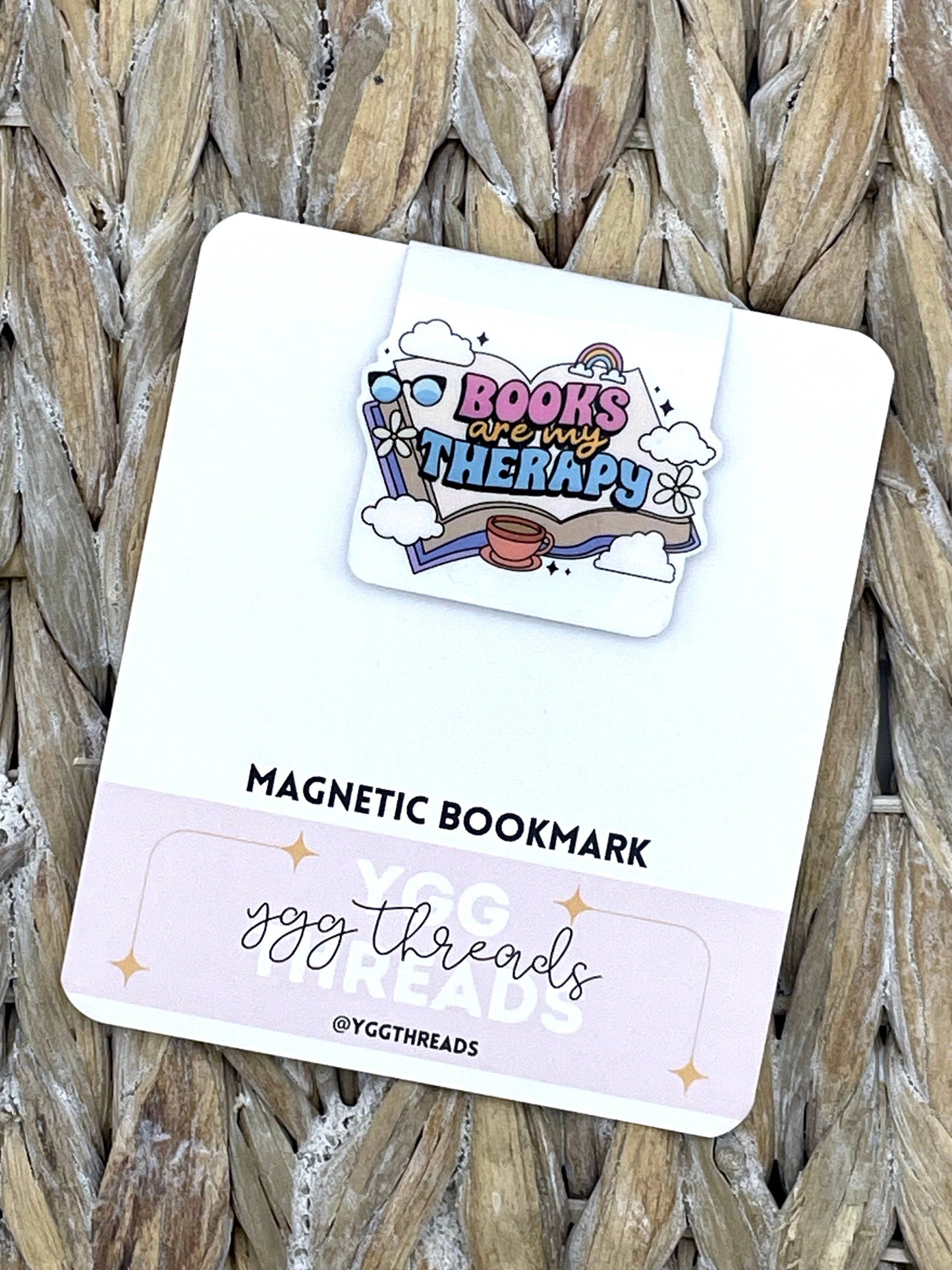 Books Are My Therapy | Magnetic Bookmark : Gloss