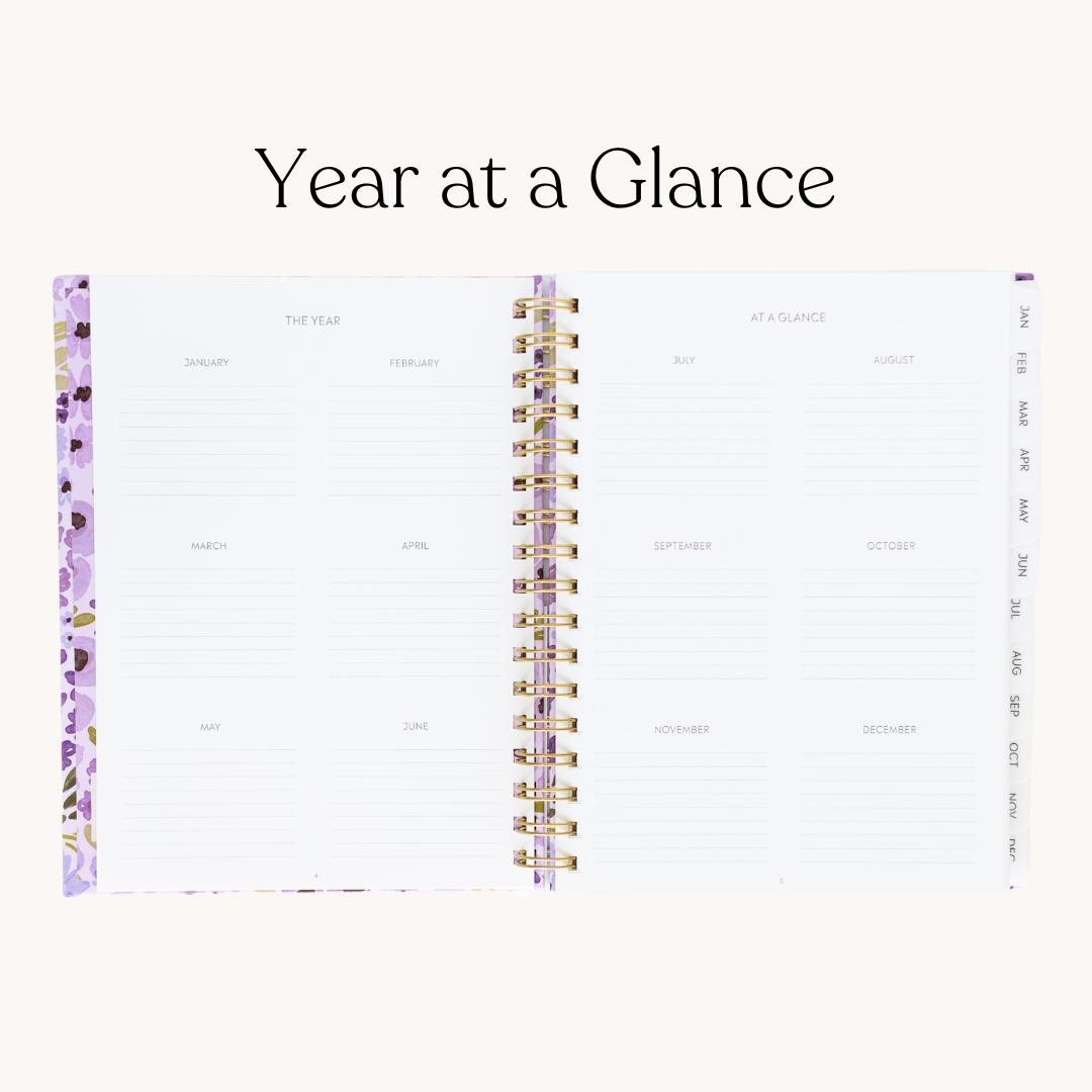 Summer Meadows 2025 Yearly Planner: 8.5x11