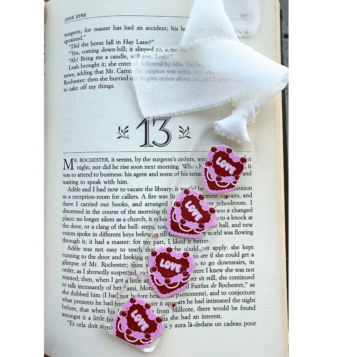 Valentine acrylic bookmarks-uv dtf: Love letters