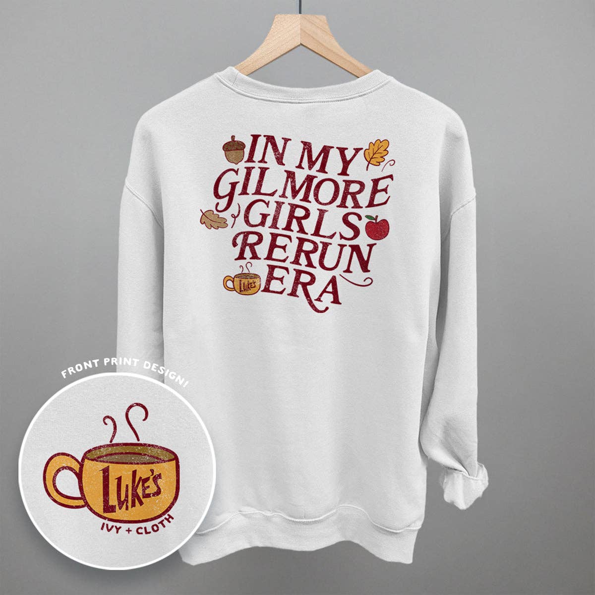 In My Gilmore Girls Rerun Era (Back Print): Ivory / XL / Comfort Colors Tee