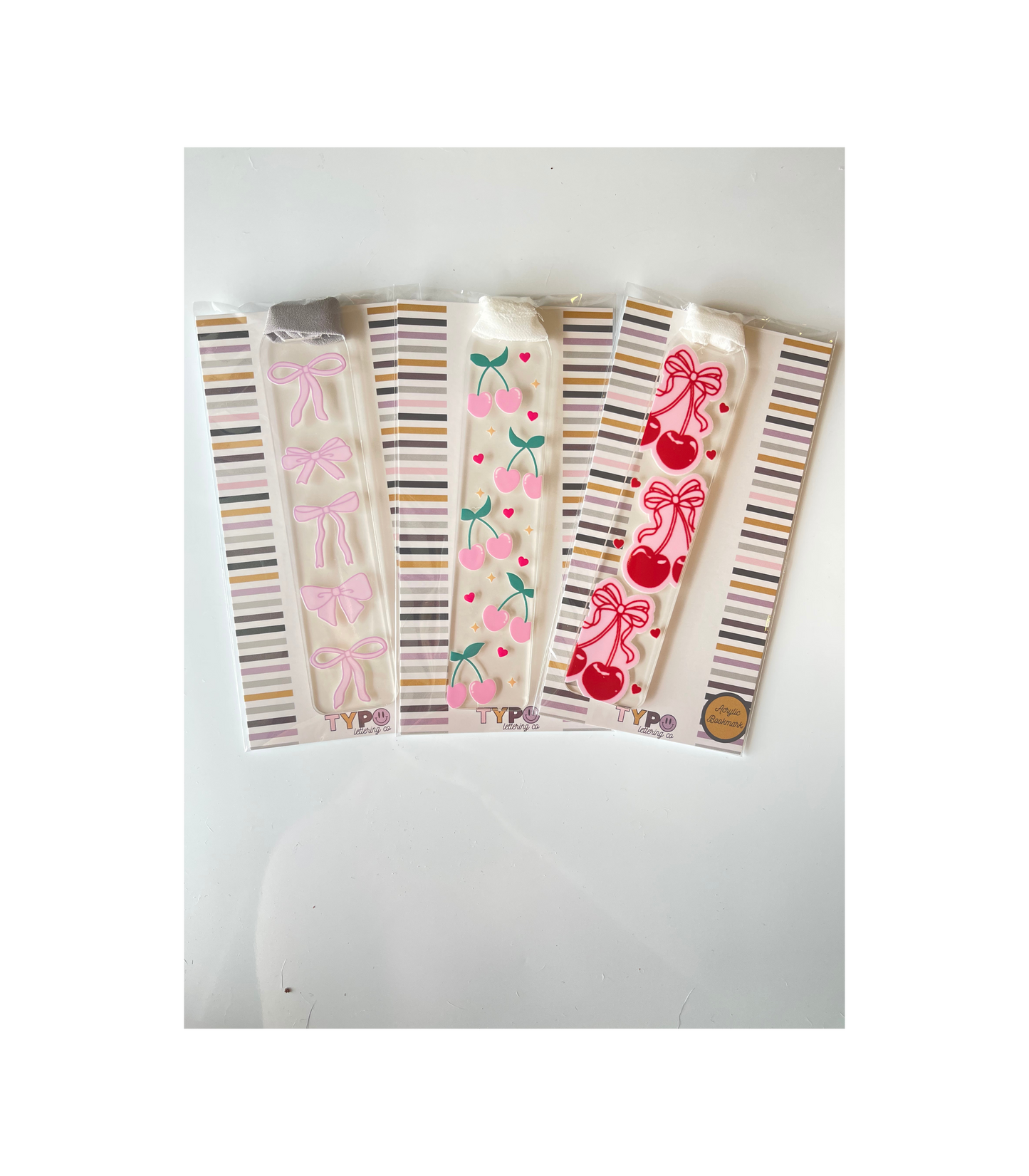 Acrylic Bookmarks-multiple styles available: Cherry and bows