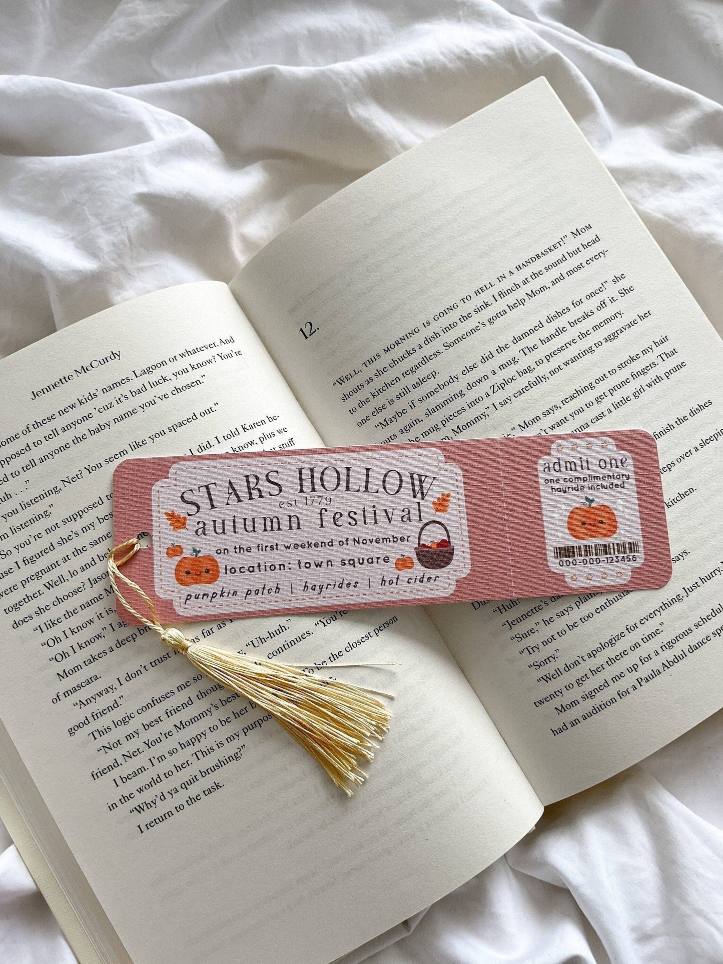 Autumn Festival Bookmark | Gilmore Girls Pumpkin Fall Bookmark: Without tassel