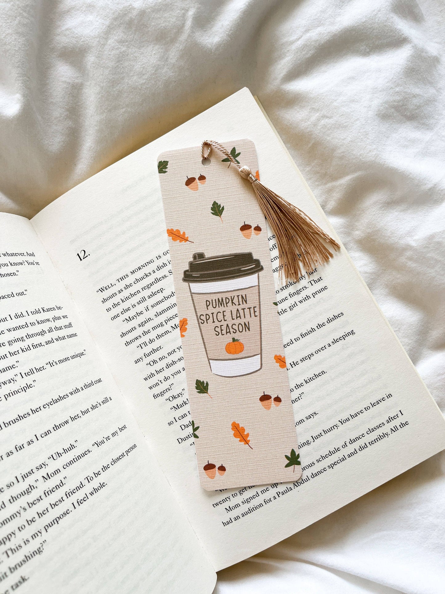 Coffee Bookmark | Autumn Fall Bookmarks | Pumpkin Spice Latte & Chai Latte Bookmark: Pumpkin