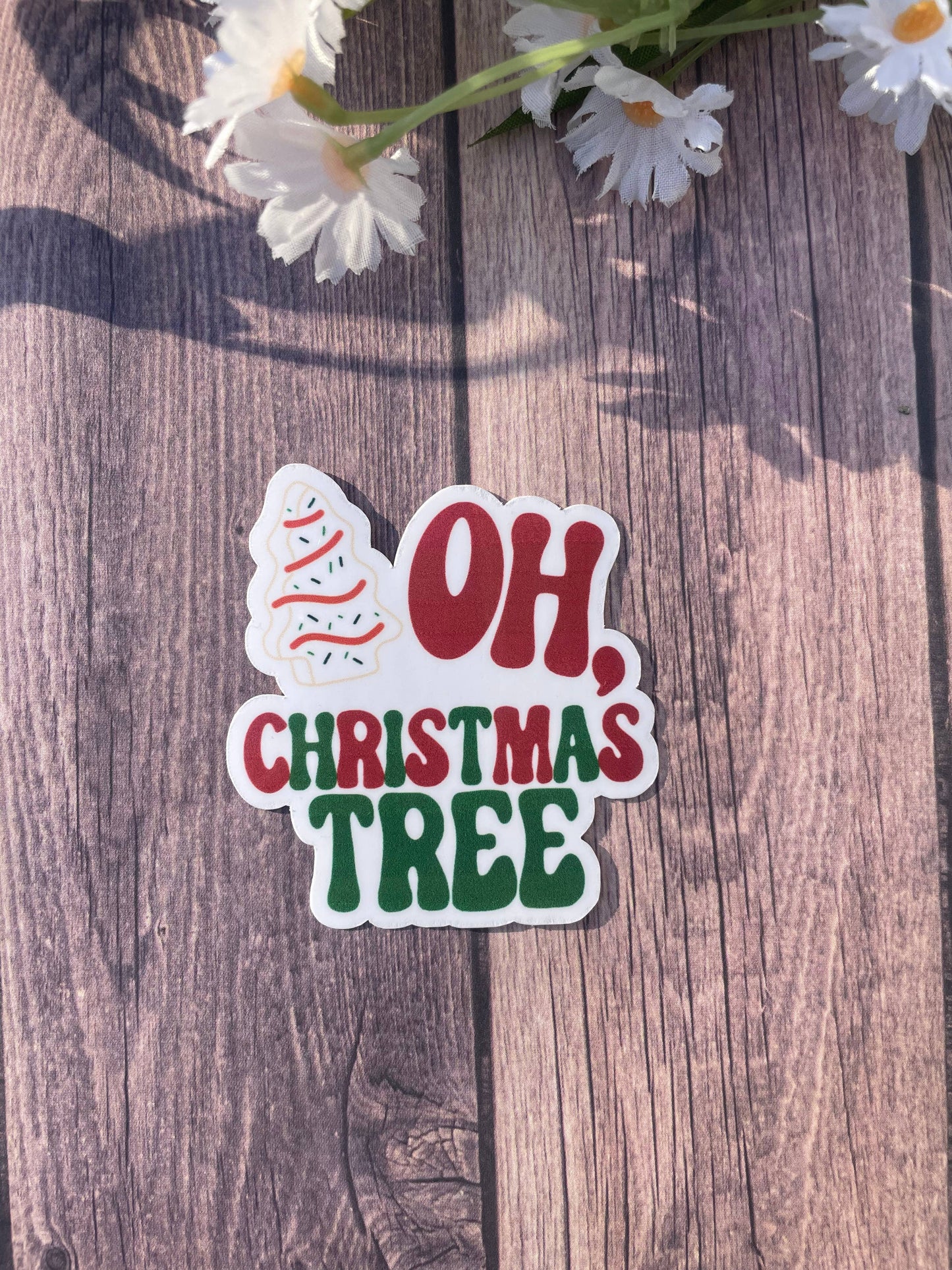 Oh Christmas Tree, Little Debbie Xmas Tree Cakes Sticker