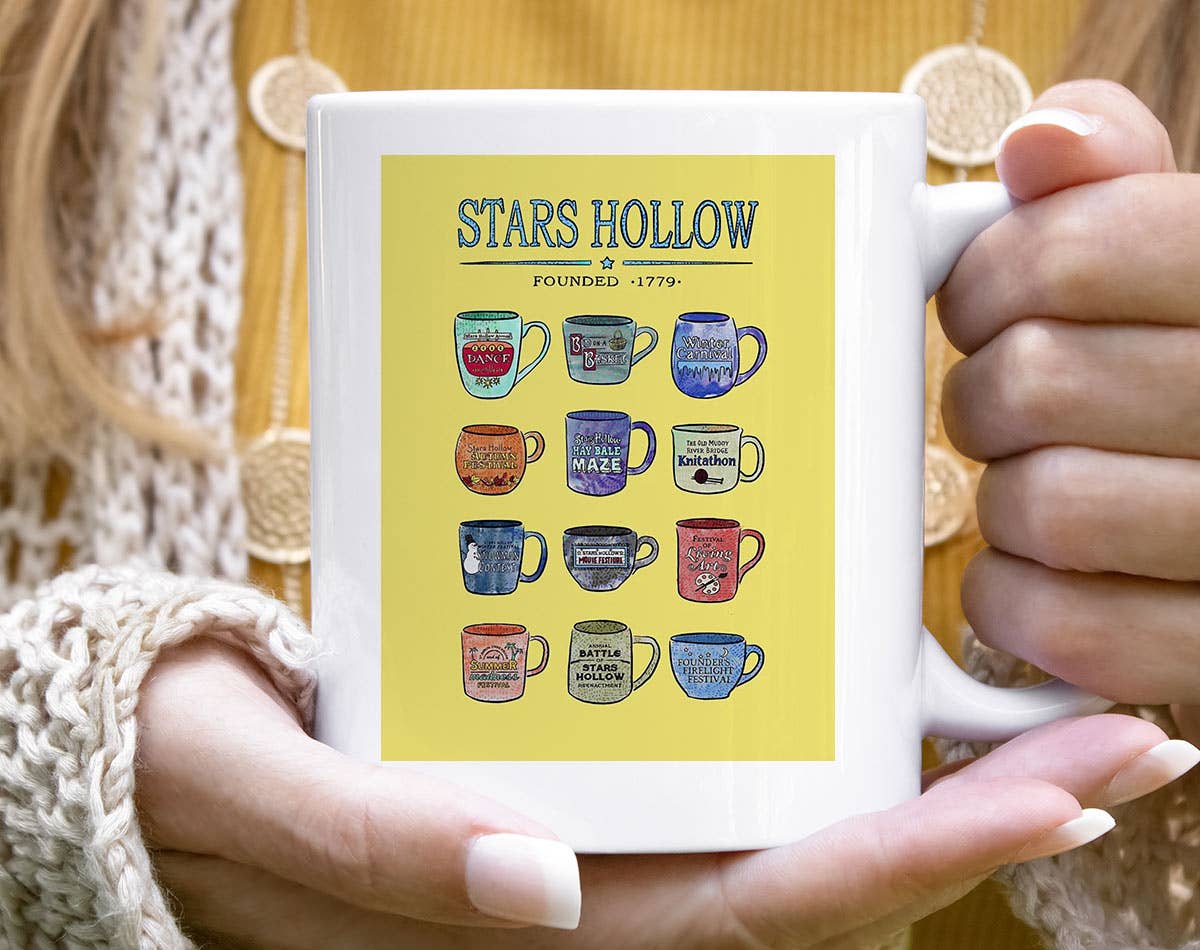 Star Hollow Coffee Cups - Gilmore Girls inspired Coffee Mug: 11oz White
