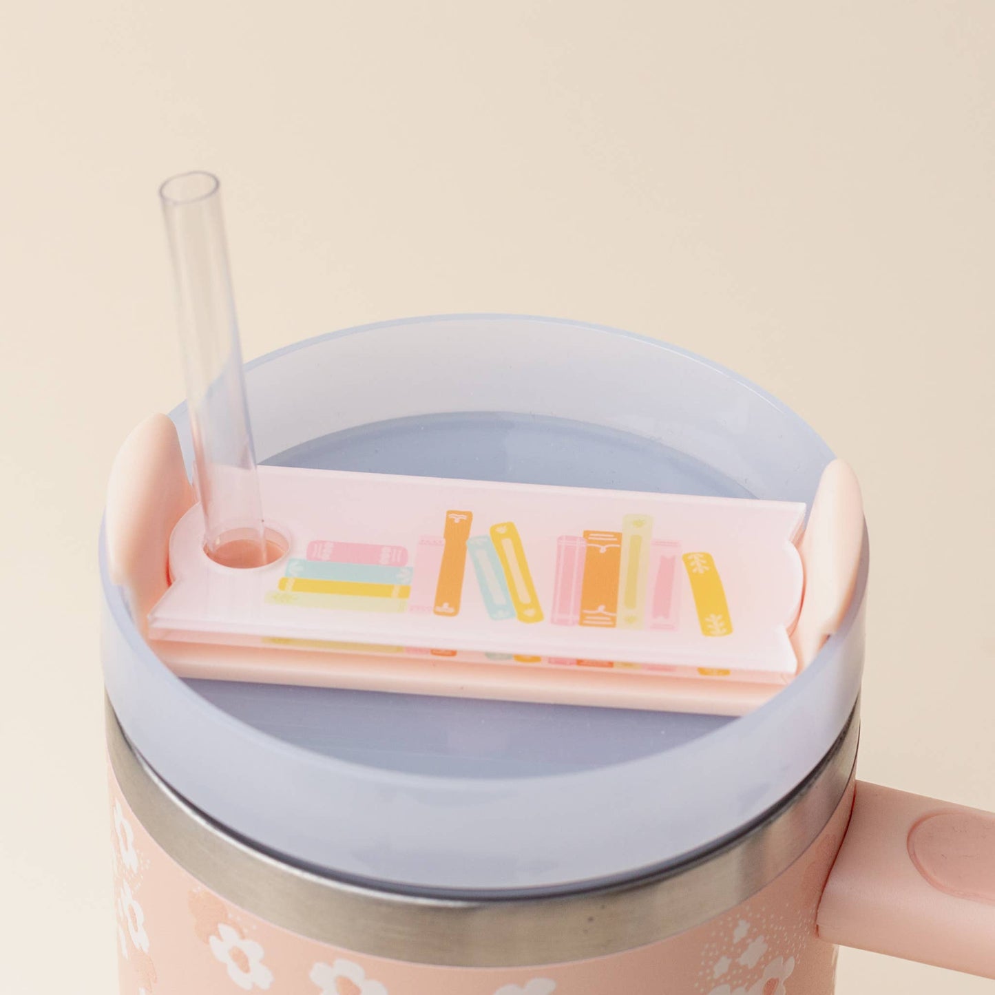 Tumbler Lid Tag-Books Stack