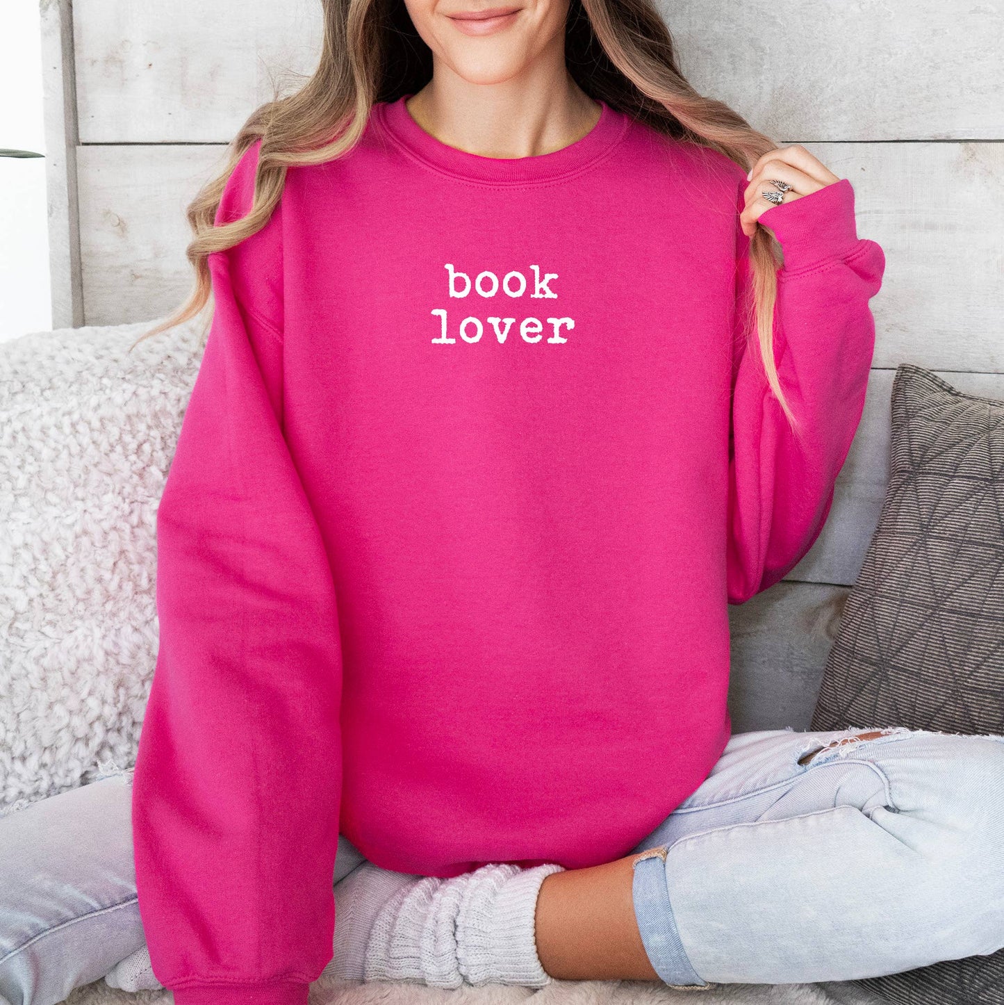 Book Lover Crewneck Sweatshirt - Book Lover Book Store: Medium