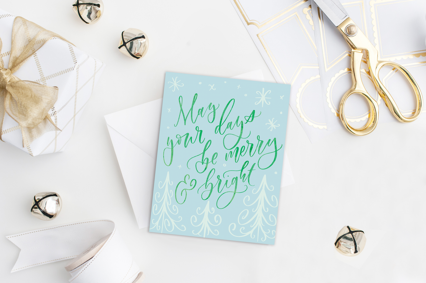 Merry and Bright Christmas Greeting Card