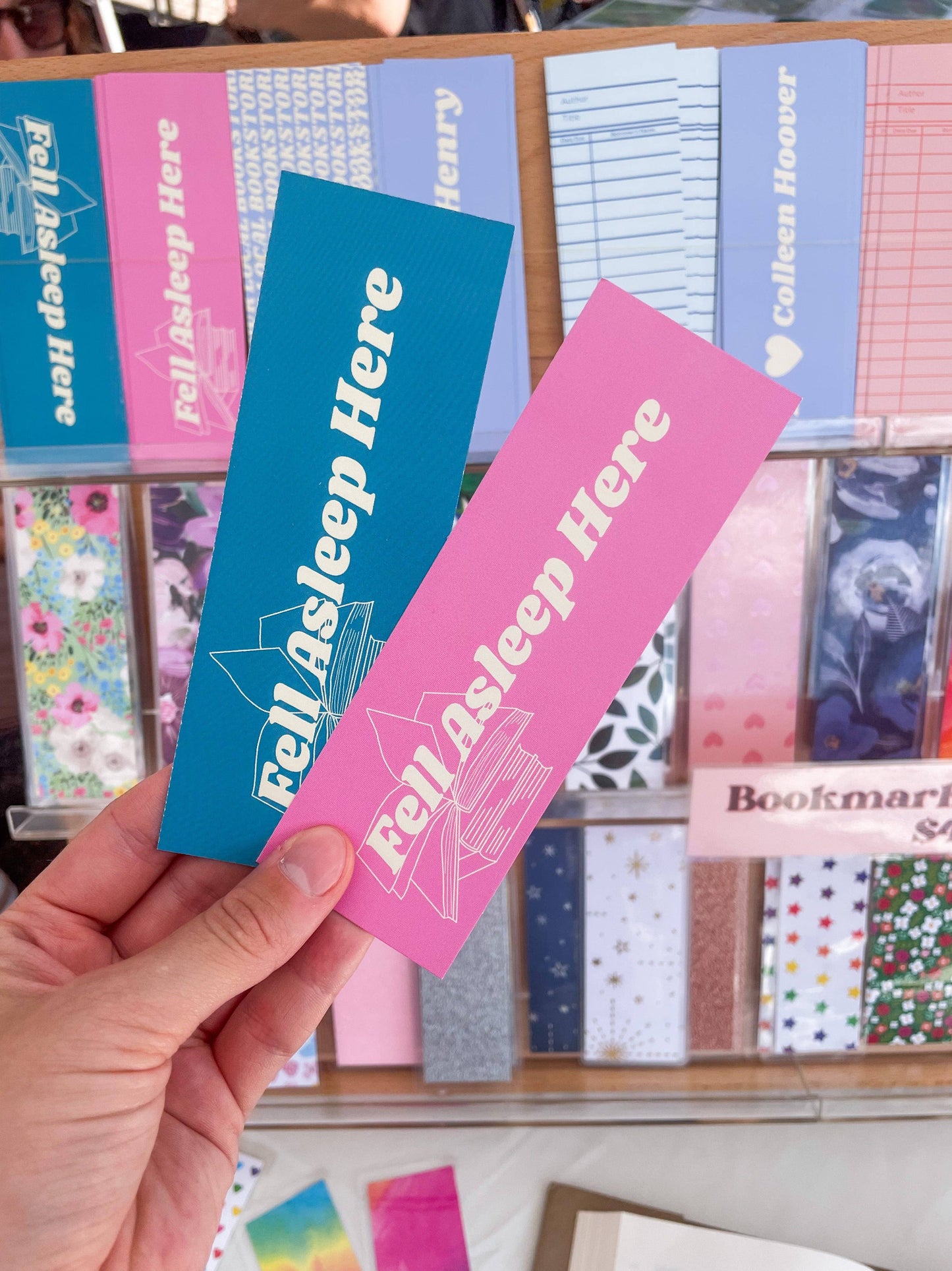 Fell Asleep Here Bookmark: Teal