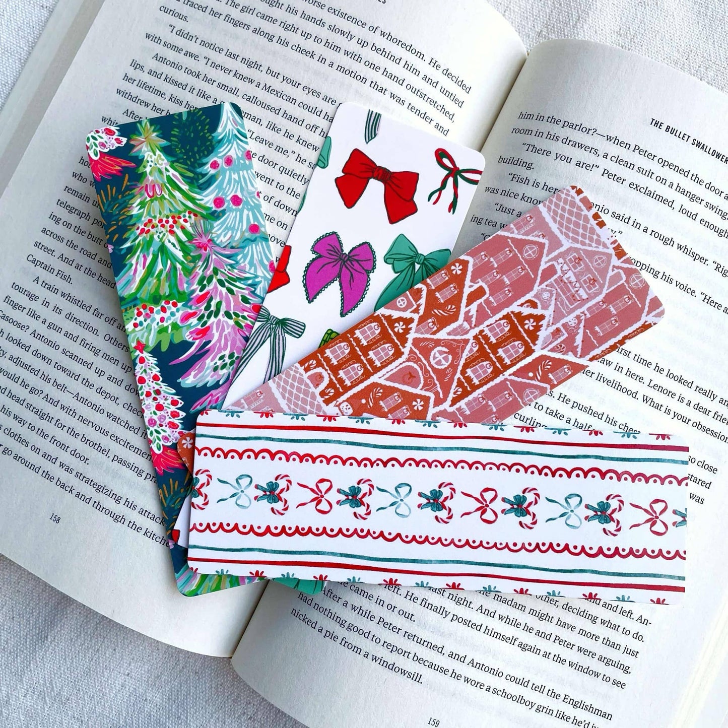 Bows / With Tassel Christmas Bookmarks