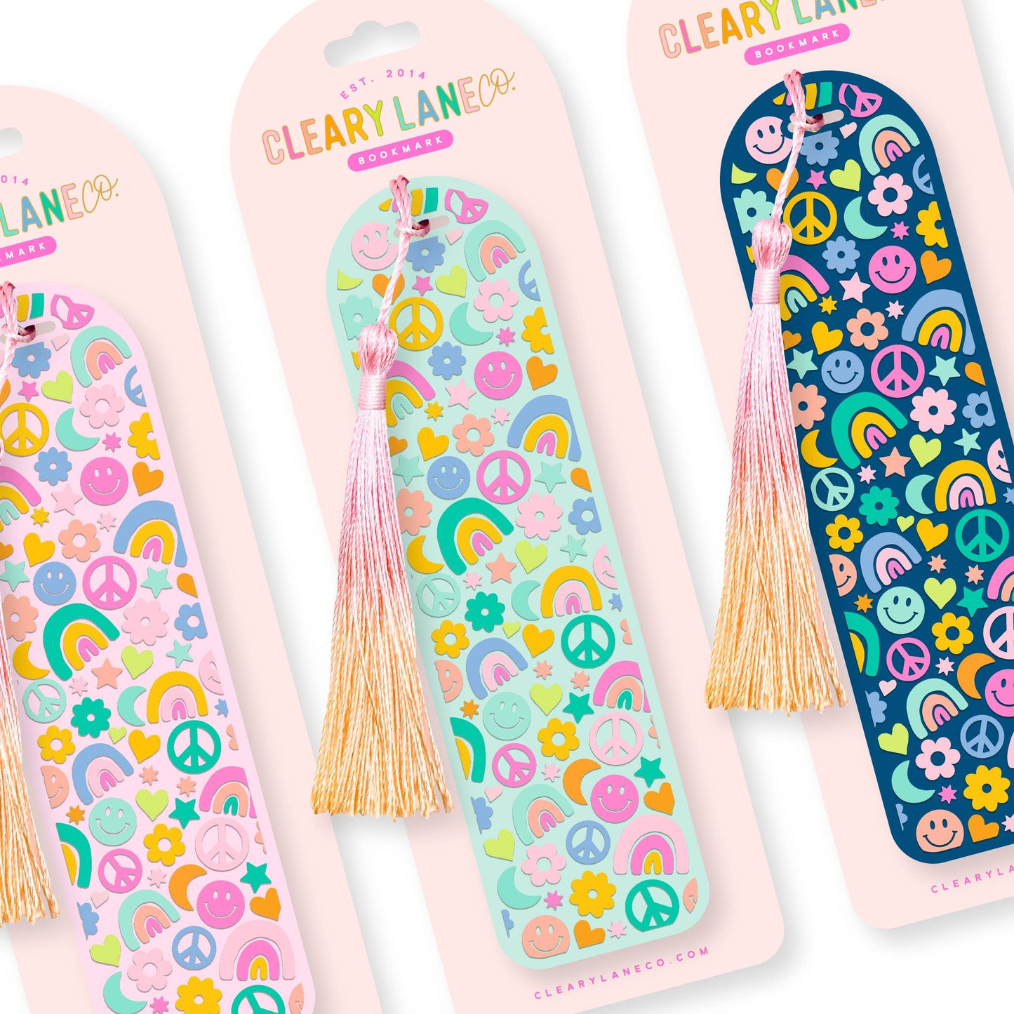 Acrylic Bookmark with Tassel | Choose your design: Bubblegum / I Love Books Rainbow