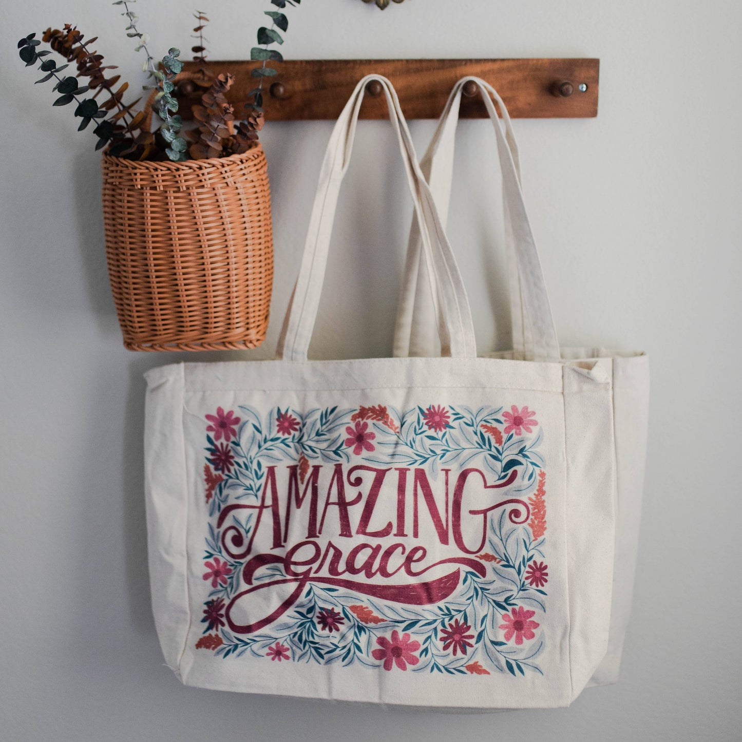 Amazing Grace Floral Tote