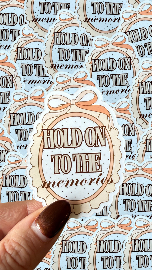 Hold on to the memories Taylor swift waterproof sticker