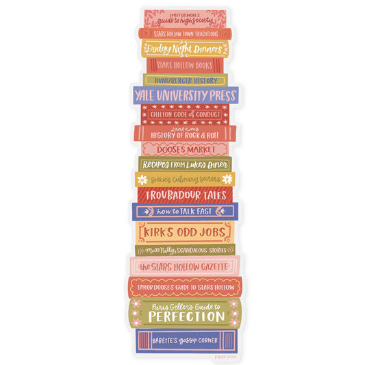 Stars Hollow Book Stack Transparent Bookmark