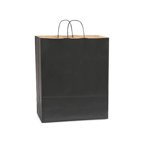Recycled Kraft Color Paper Retail Shopping Bags: Christmas Red / 25 Pack / Queen 16x6x19.25"